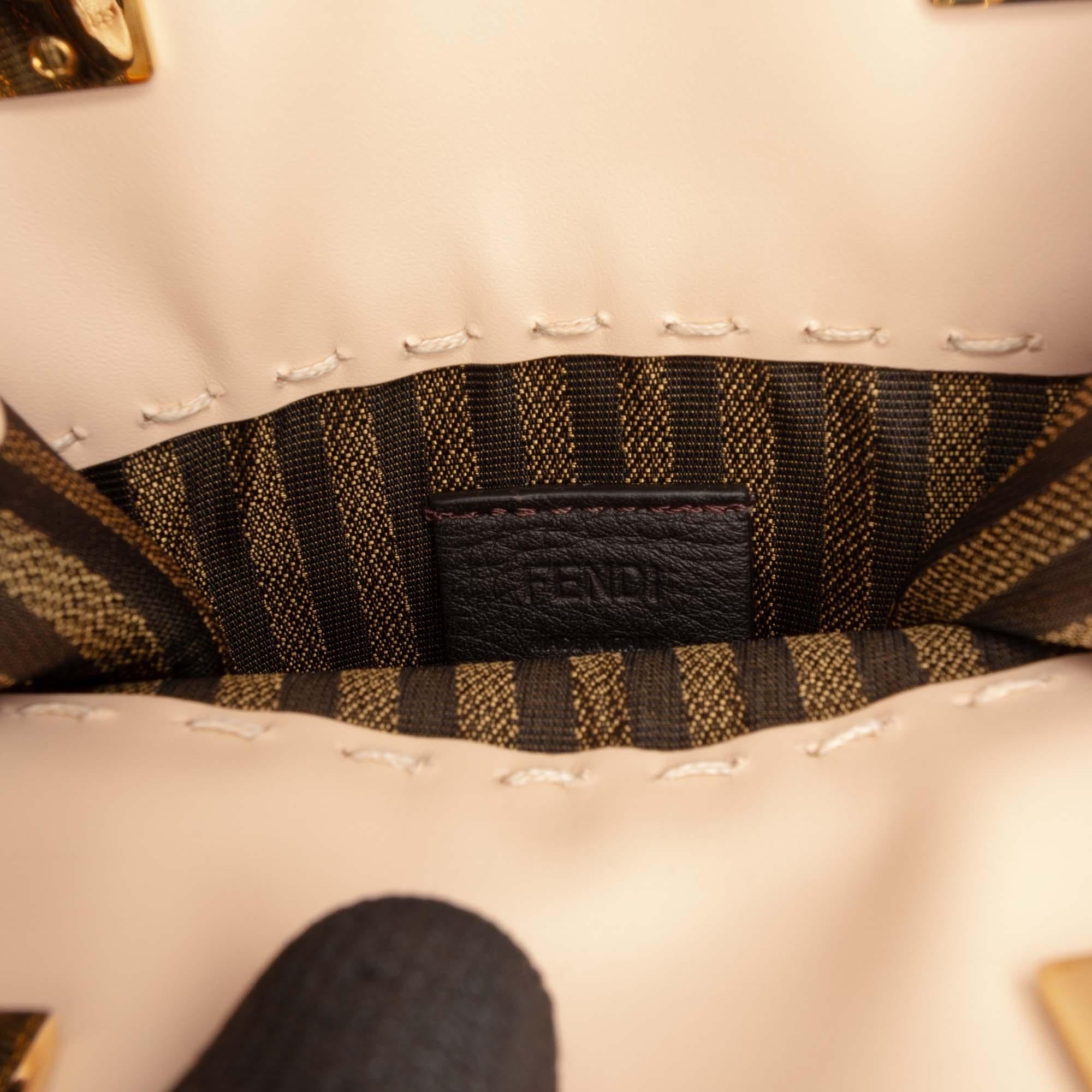 Fendi Mini Leather Sunshine Shopper Tote