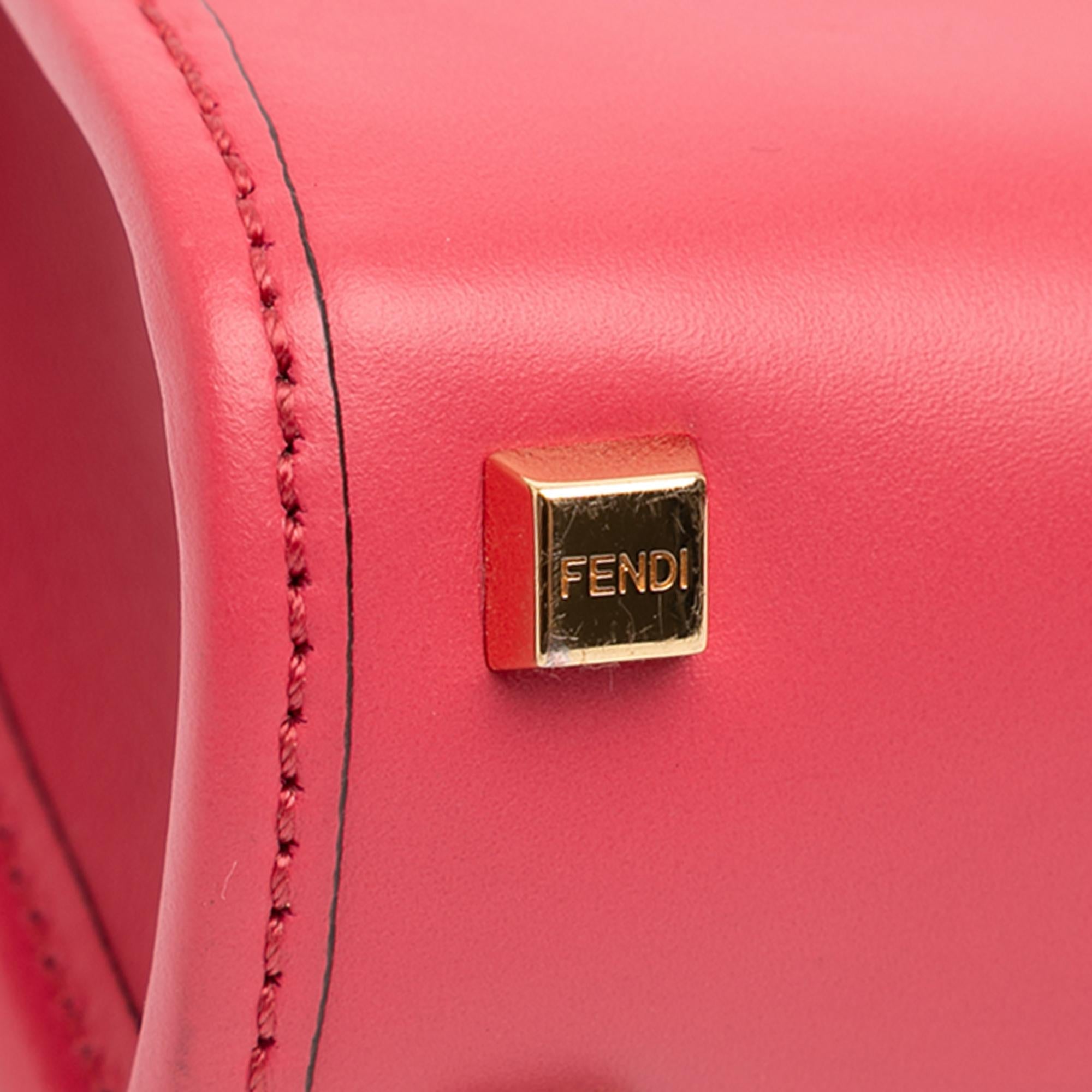 Fendi Mini Leather Sunshine Shopper Tote