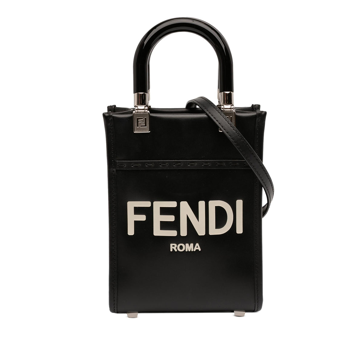 Fendi Mini Leather Sunshine Shopper Tote