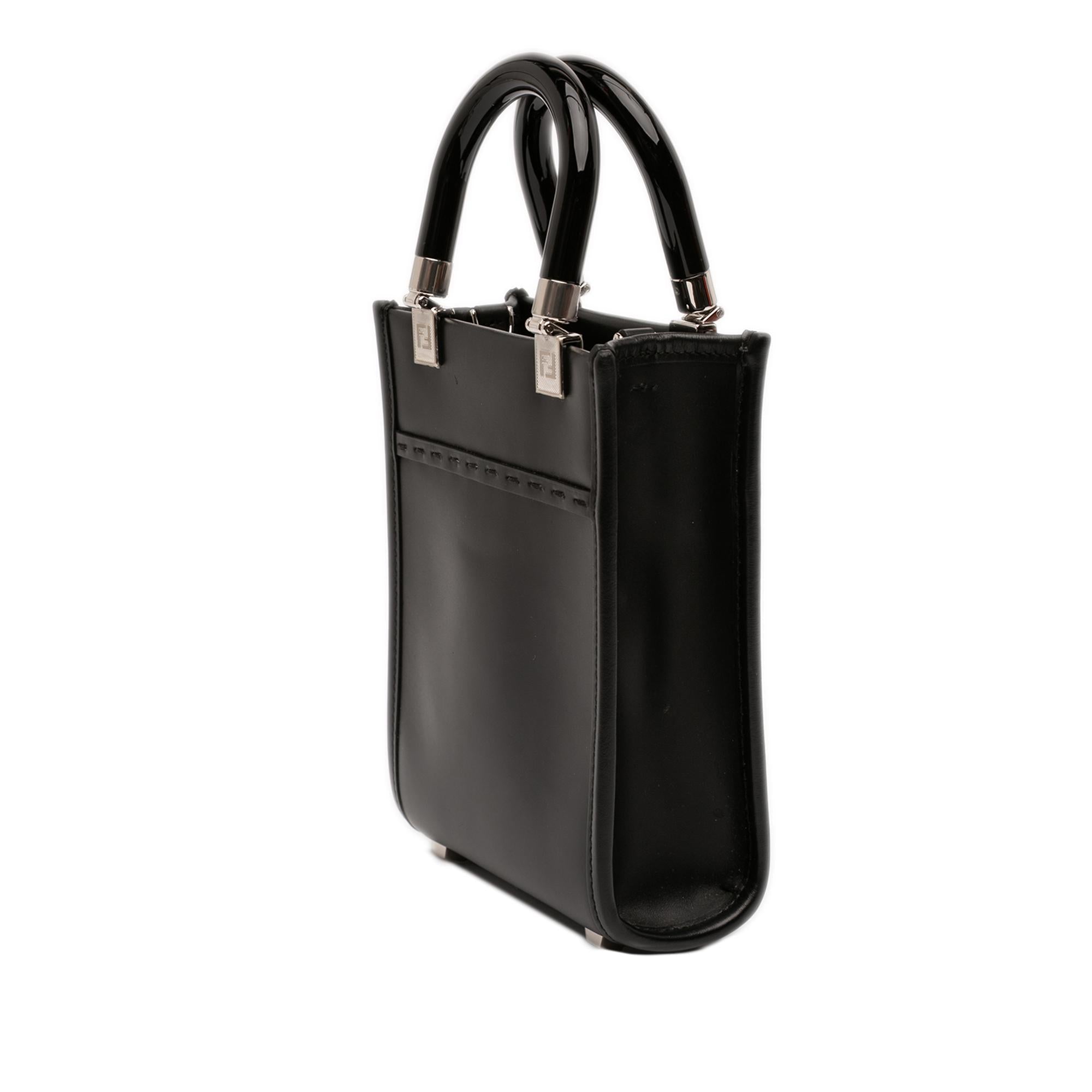Fendi Mini Leather Sunshine Shopper Tote