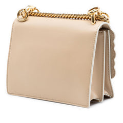Fendi Mini Scalloped Leather and Studded Floral Kan I Crossbody