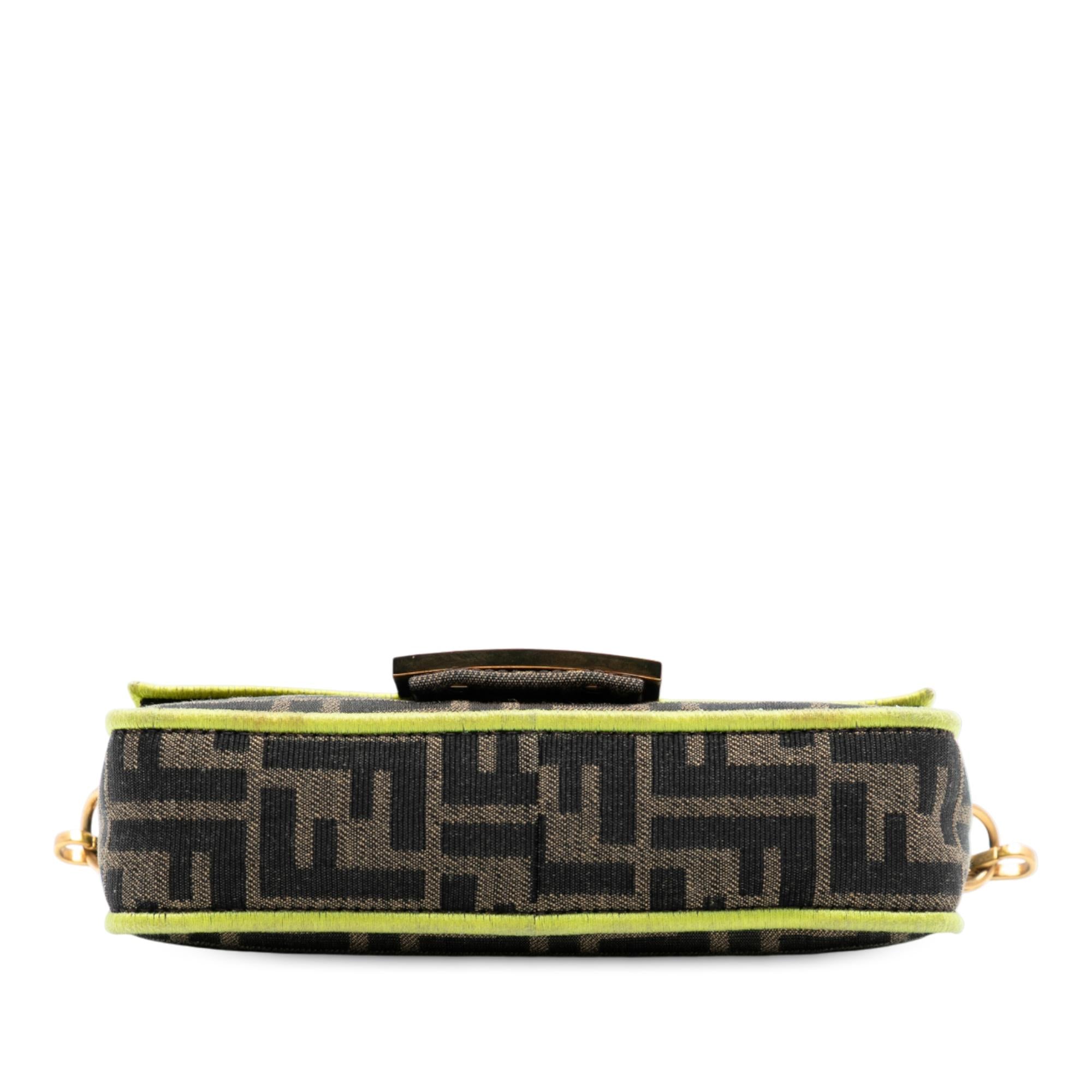 Fendi Mini Zucca Canvas 1974 Roma Amor Baguette Crossbody