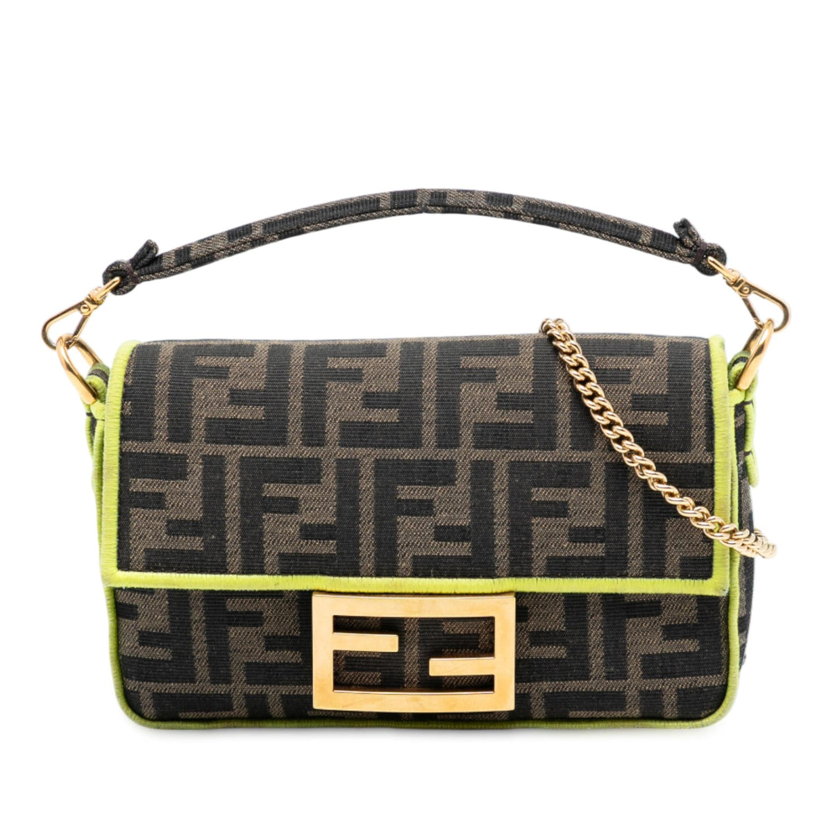 Fendi Mini Zucca Canvas 1974 Roma Amor Baguette Crossbody