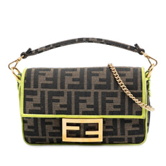 Fendi Mini Zucca Canvas 1974 Roma Amor Baguette Crossbody