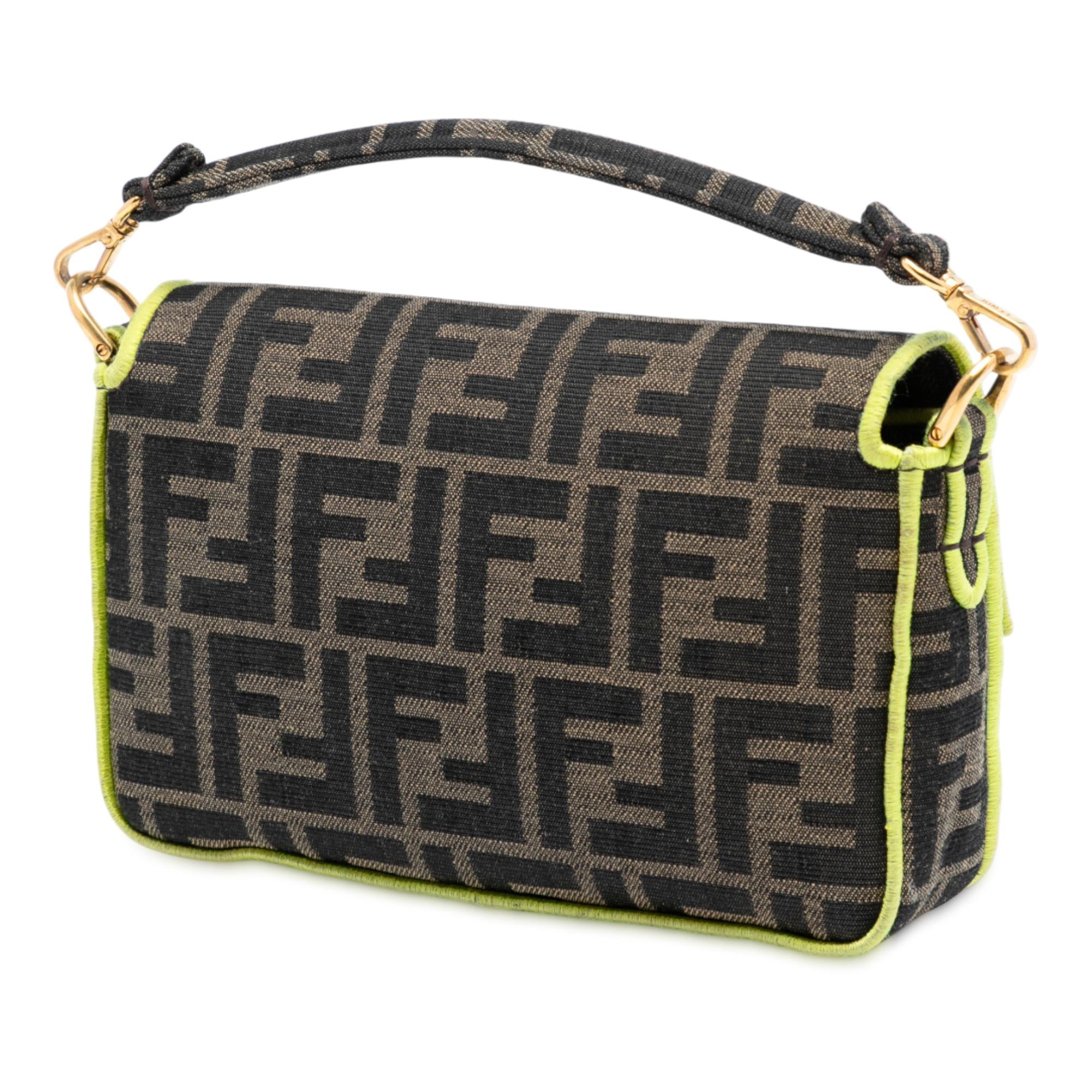Fendi Mini Zucca Canvas 1974 Roma Amor Baguette Crossbody