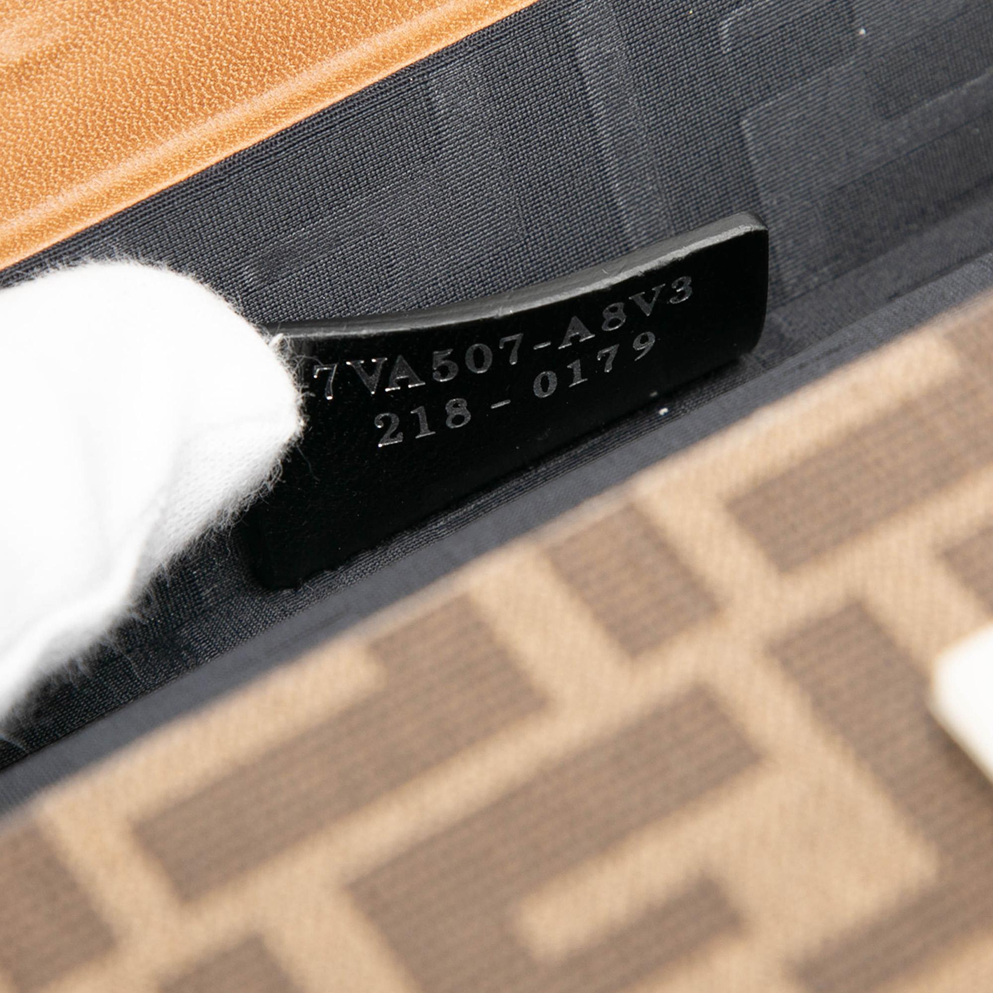Fendi Mini Zucca Coated Canvas Trunk Baguette Crossbody