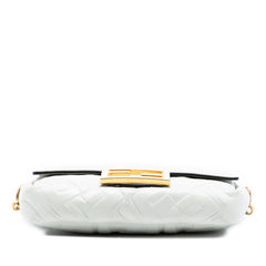 Fendi Mini Zucca Embossed Leather Baguette Satchel