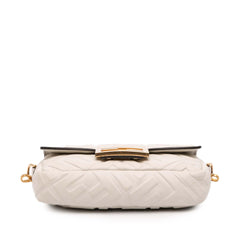 Fendi Mini Zucca Embossed Leather Baguette Satchel