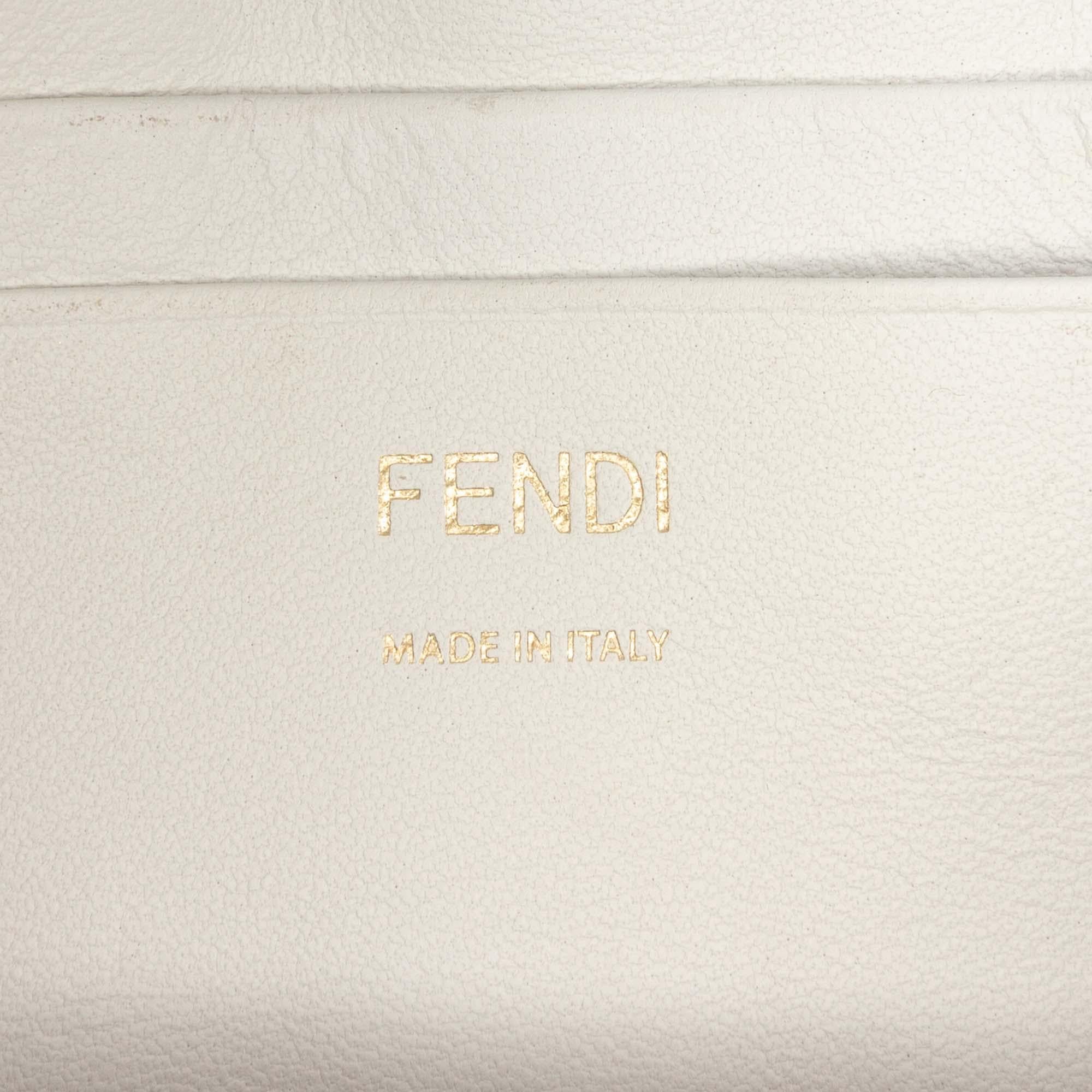 Fendi Mini Zucca Embossed Leather Baguette Satchel