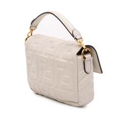 Fendi Mini Zucca Embossed Leather Baguette Satchel