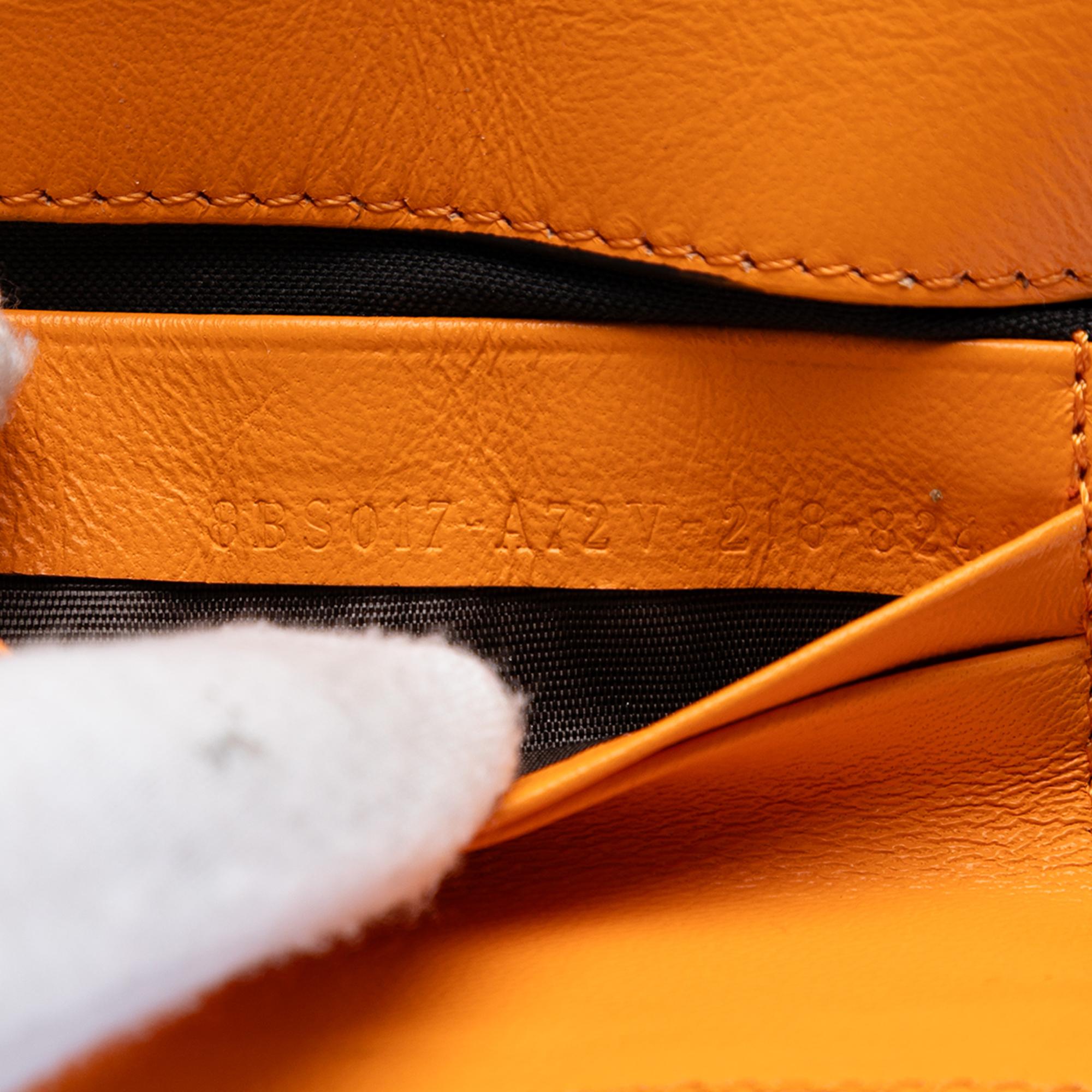 Fendi Mini Zucca Embossed Leather Baguette Satchel