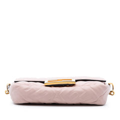 Fendi Mini Zucca Embossed Leather Baguette Satchel