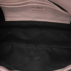 Fendi Mini Zucca Embossed Leather Baguette Satchel