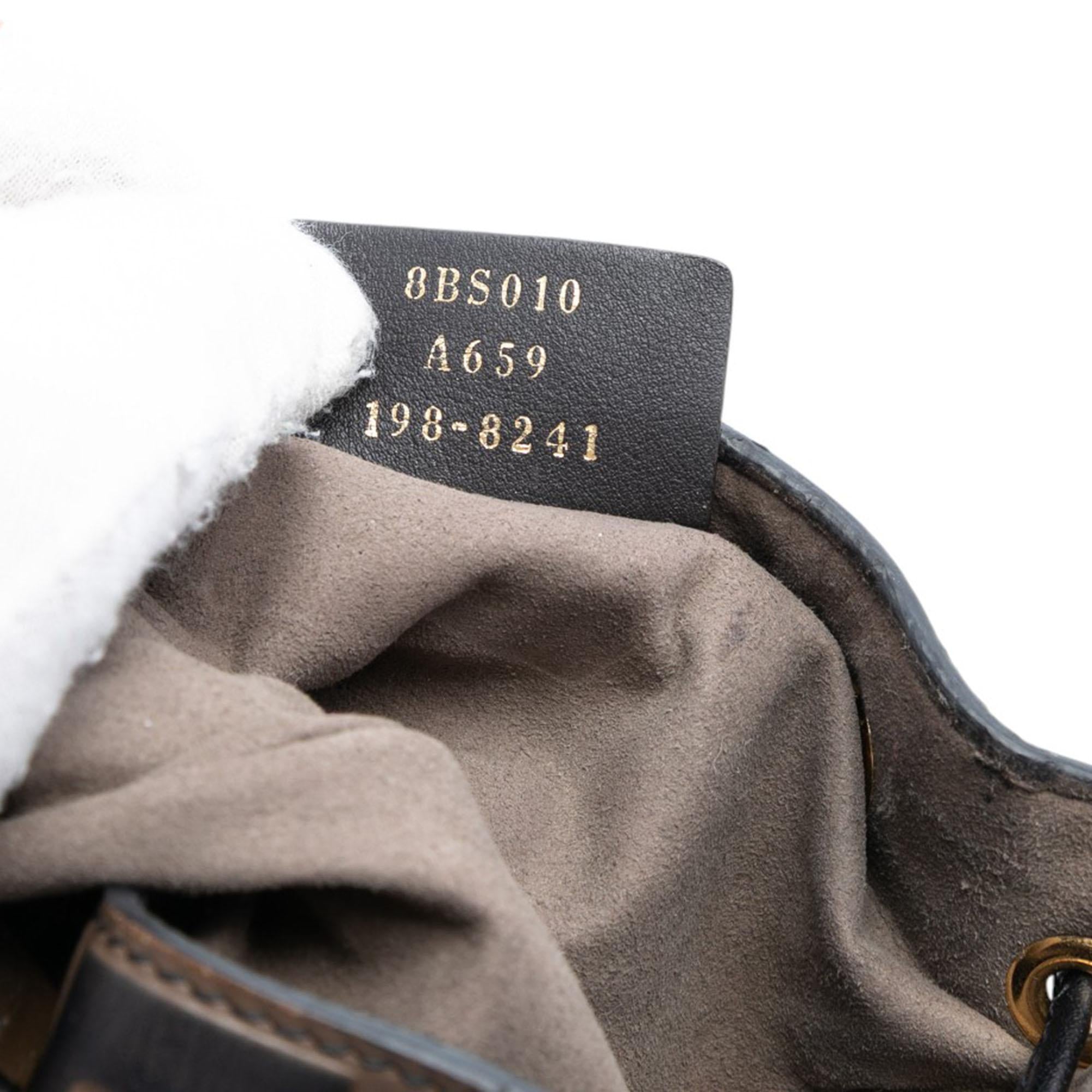Fendi Mini Zucca Embossed Leather Mon Tresor Bucket Bag