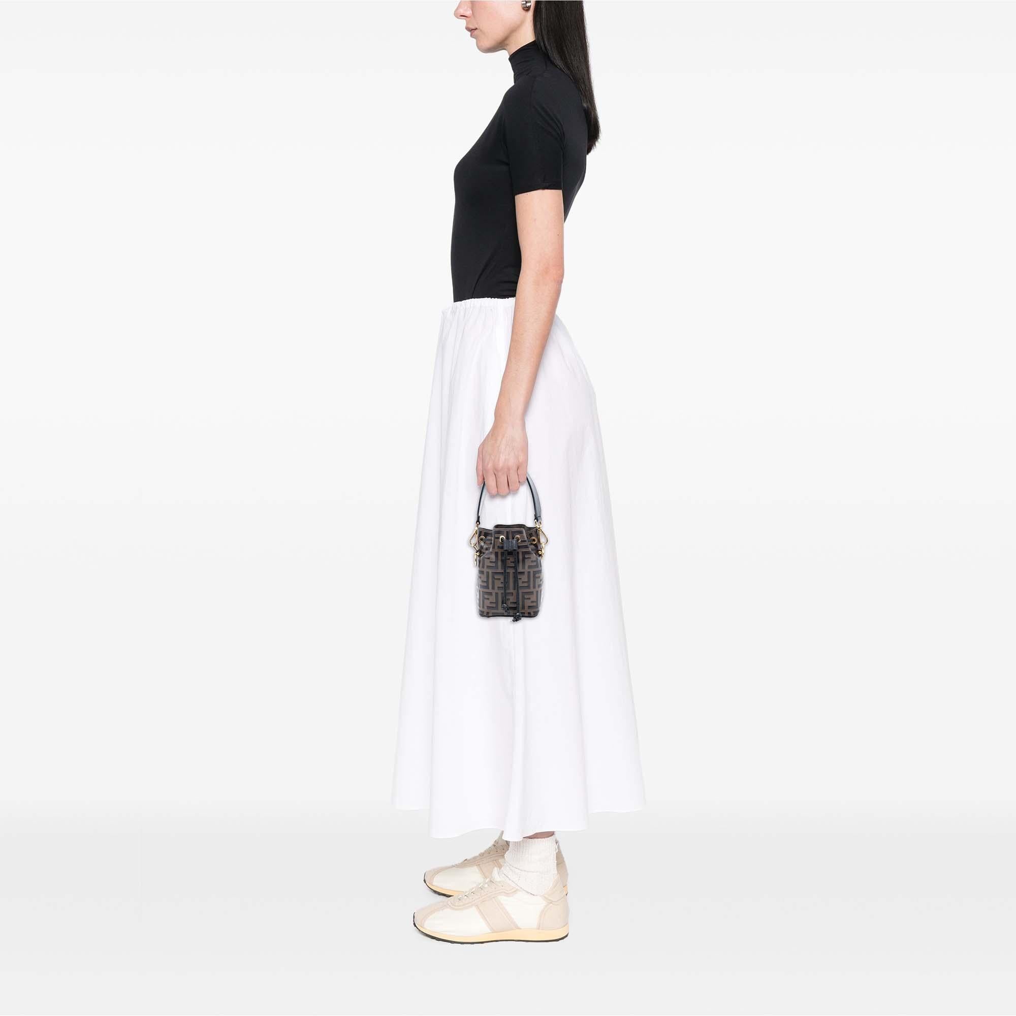 Fendi Mini Zucca Embossed Leather Mon Tresor Bucket Bag