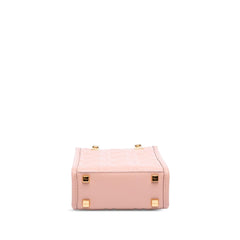 Fendi Mini Zucca Embossed Leather Sunshine Shopper Tote