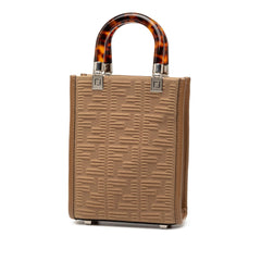 Fendi Mini Zucca Embossed Technical Fabric  Sunshine Shopper Tote