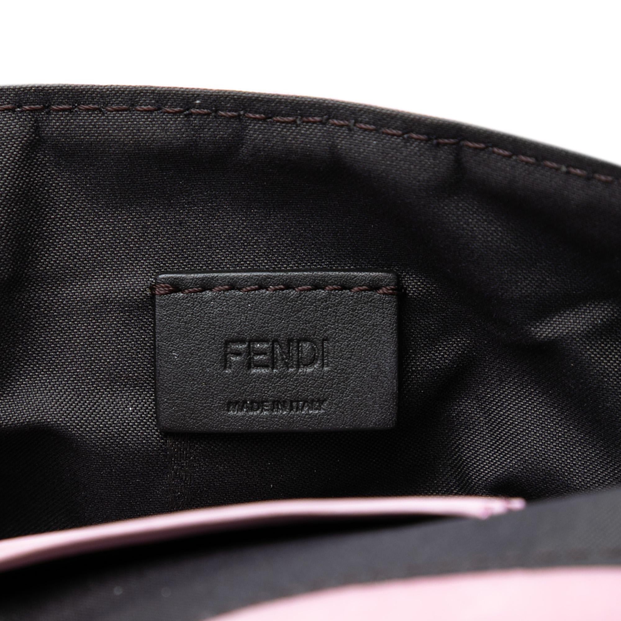 Fendi Mini Zucca Embossed Velvet Baguette Satchel