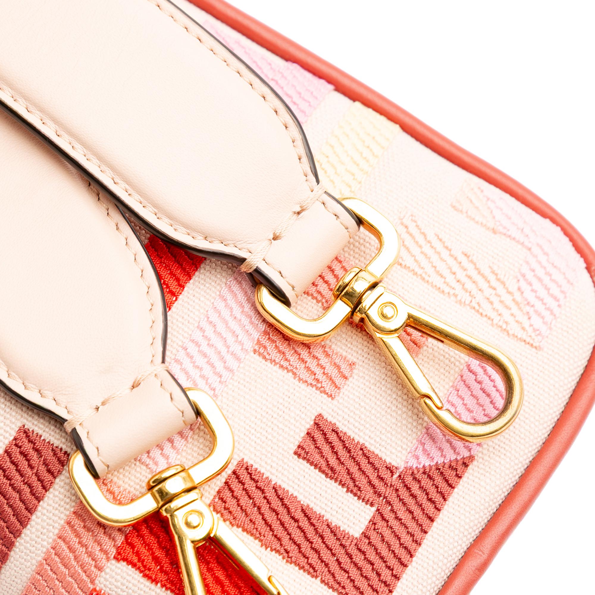 Fendi Mini Zucca Embroidered Baguette Satchel