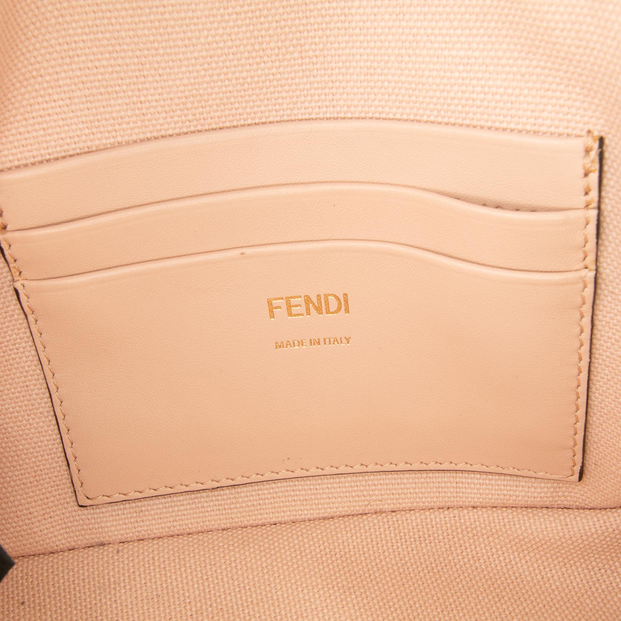 Fendi Mini Zucca Embroidered Baguette Satchel