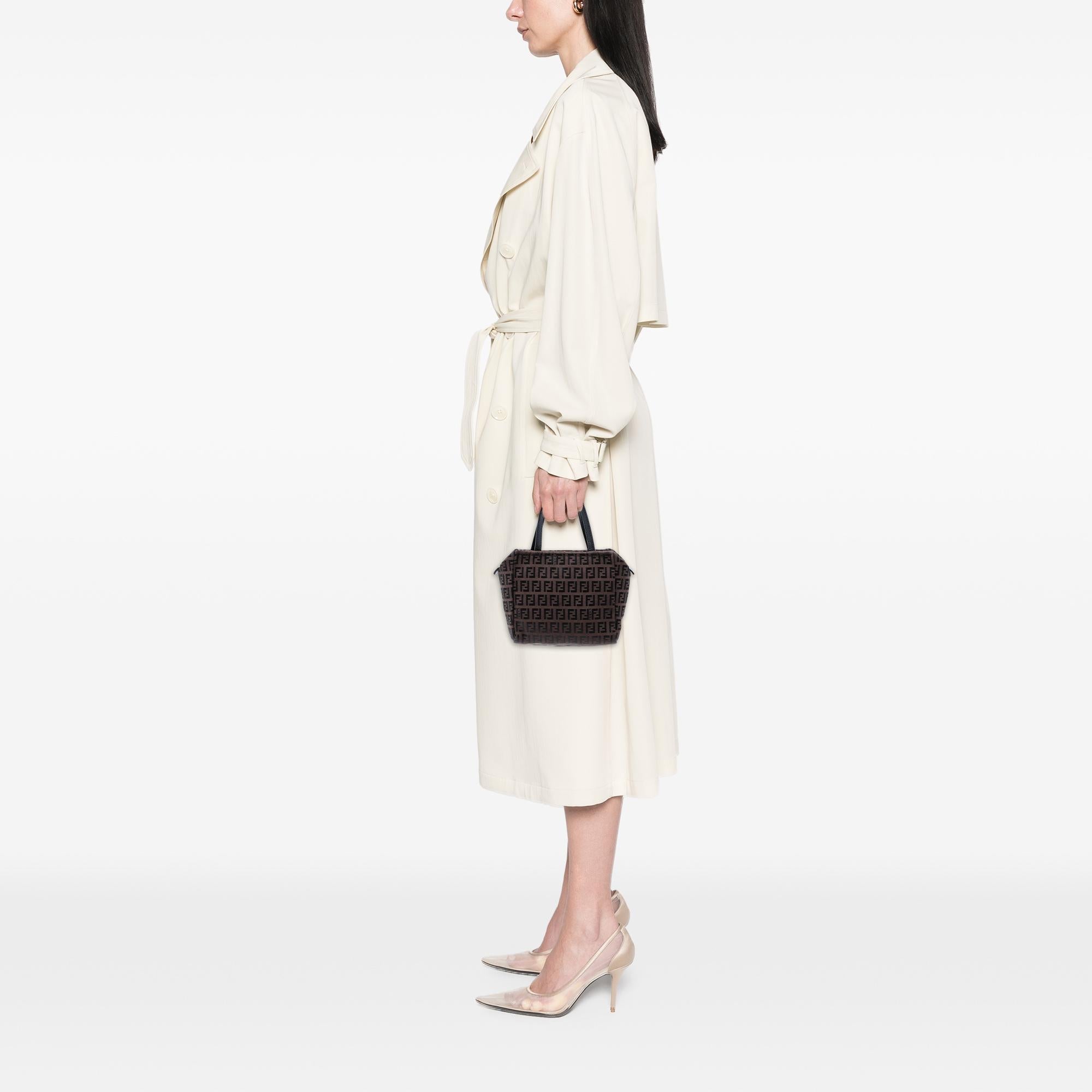 Fendi Mini Zucchino Canvas Handbag