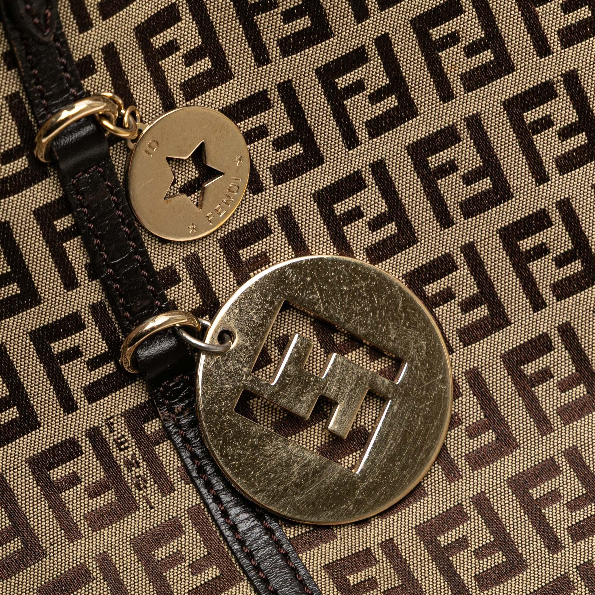 Fendi Mini Zucchino Canvas Superstar Tote