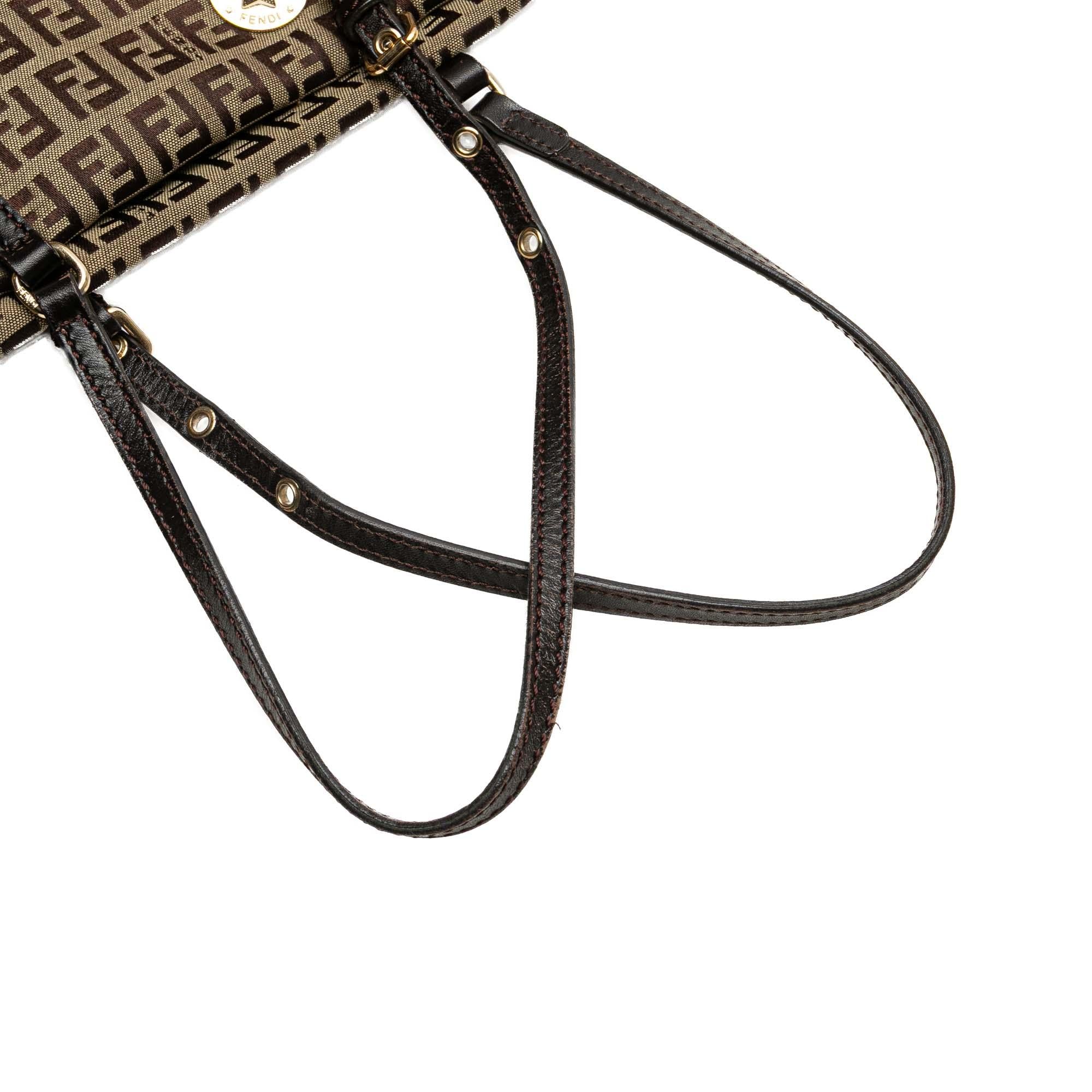 Fendi Mini Zucchino Canvas Superstar Tote