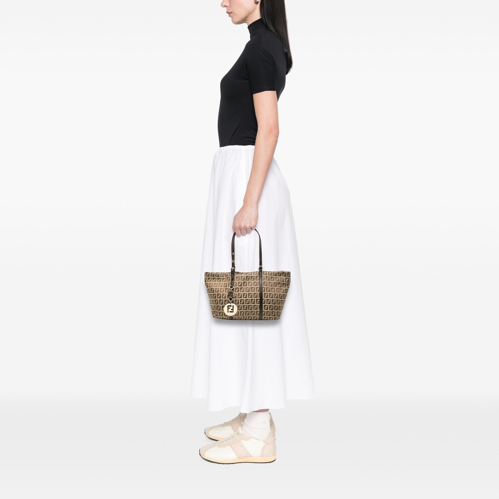 Fendi Mini Zucchino Canvas Superstar Tote