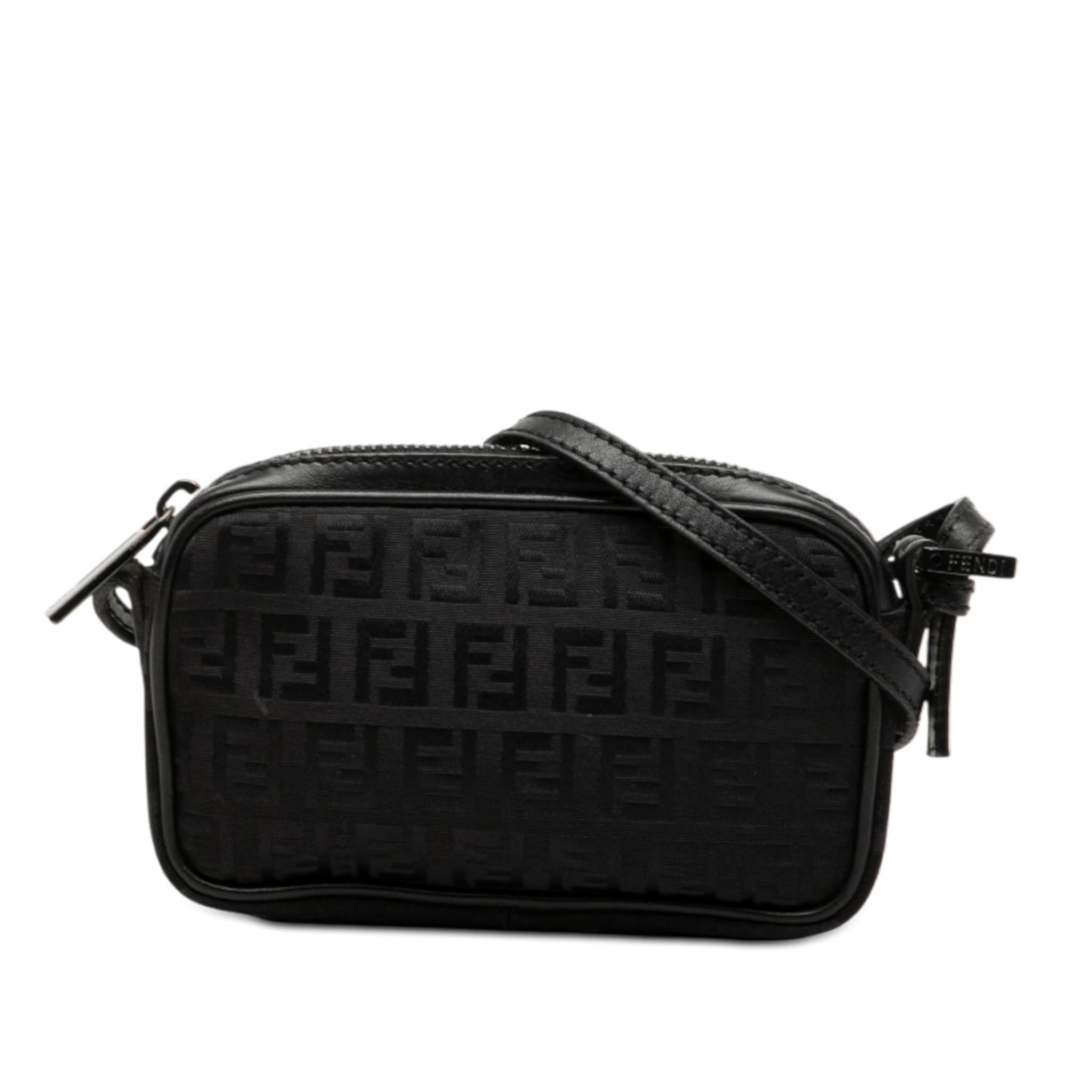 Fendi Mini Zucchino Canvas Zip Crossbody