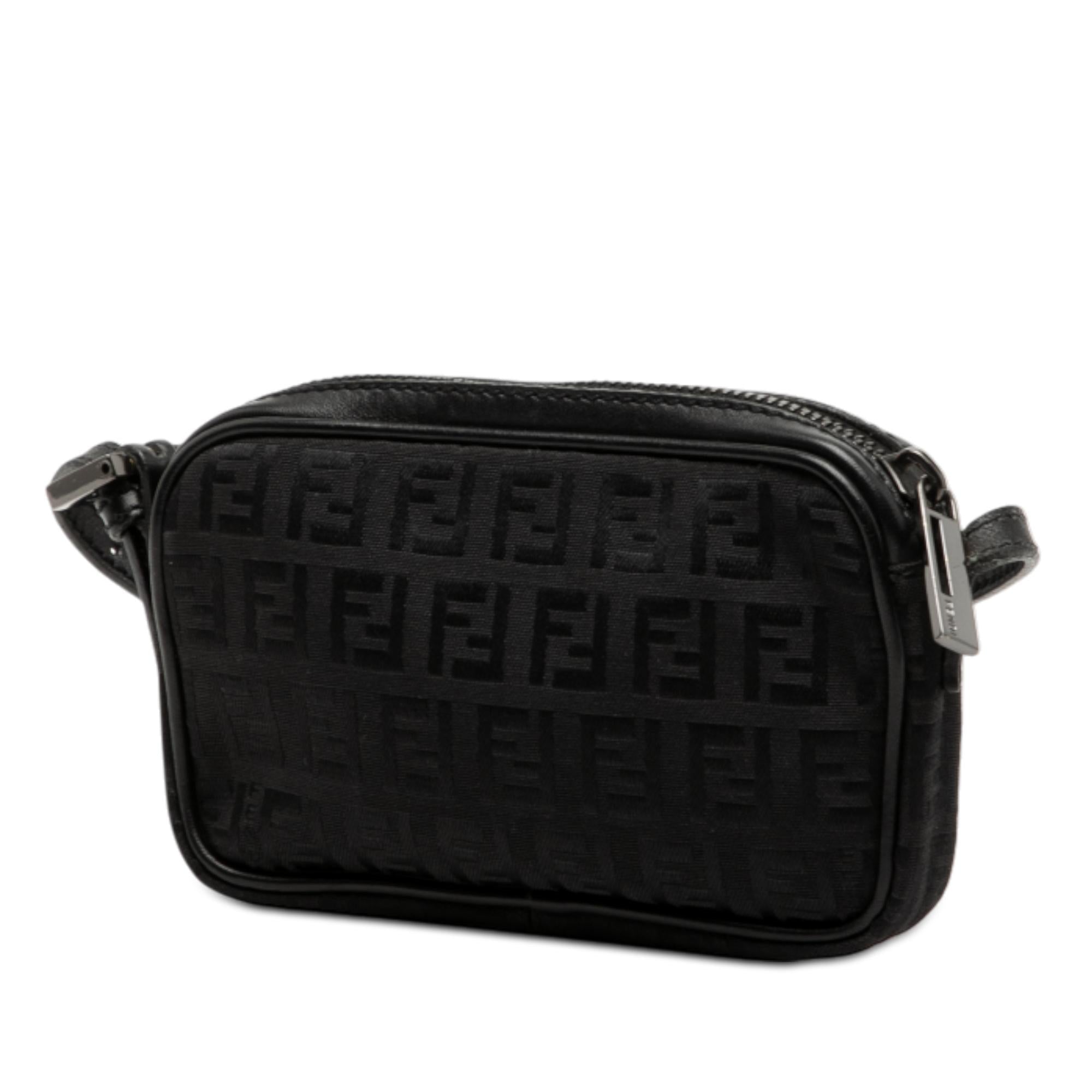 Fendi Mini Zucchino Canvas Zip Crossbody