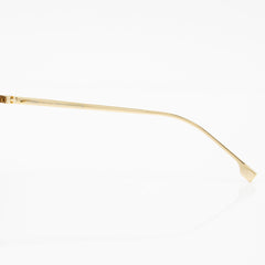 Fendi Mirrored Crystal F Gold Shield Sunglasses