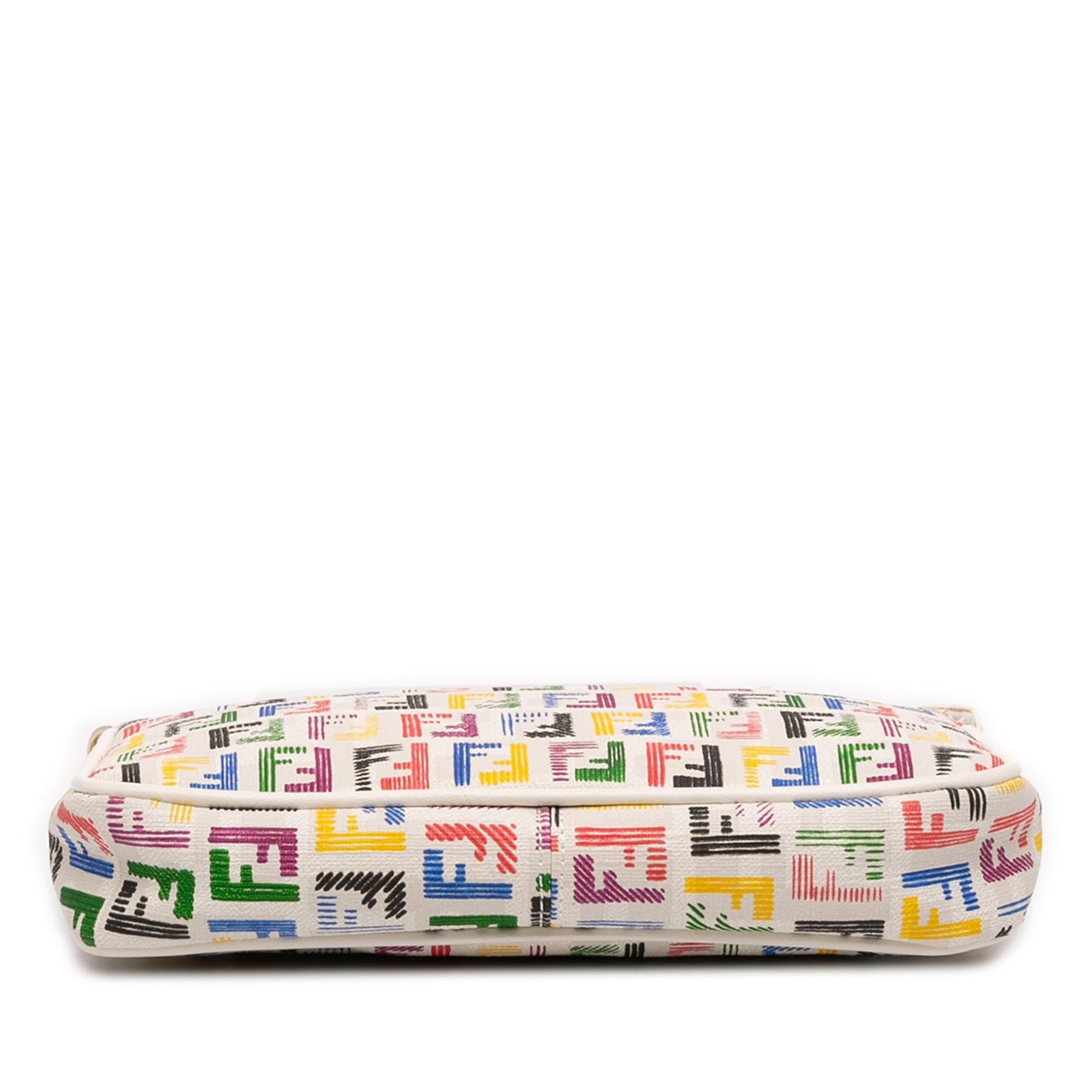 Fendi Multicolor Zucchino Spalmati Chain Pochette