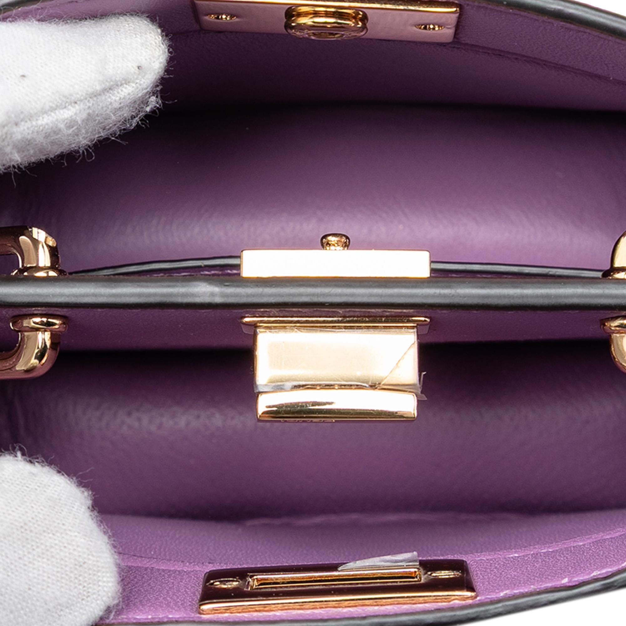 Fendi Nano Calfskin Peekaboo ISeeU Maxi Handle Satchel