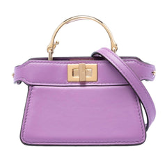 Fendi Nano Calfskin Peekaboo ISeeU Maxi Handle Satchel