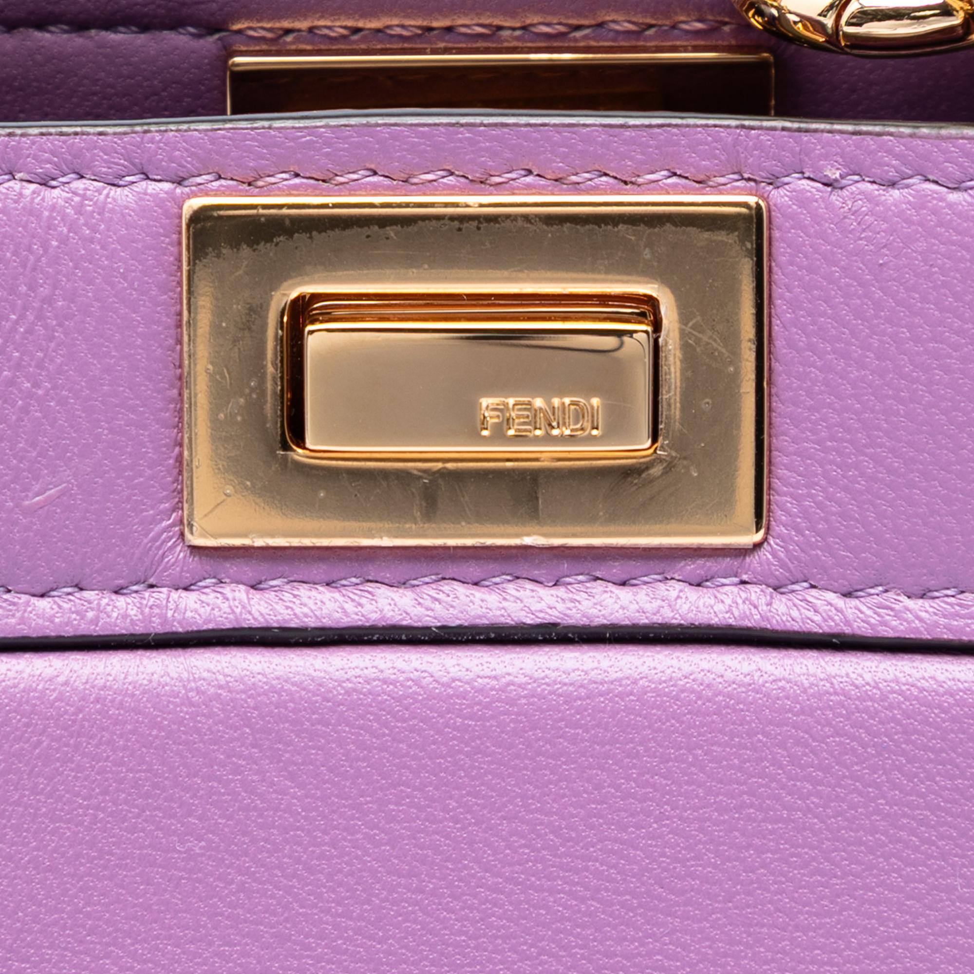 Fendi Nano Calfskin Peekaboo ISeeU Maxi Handle Satchel