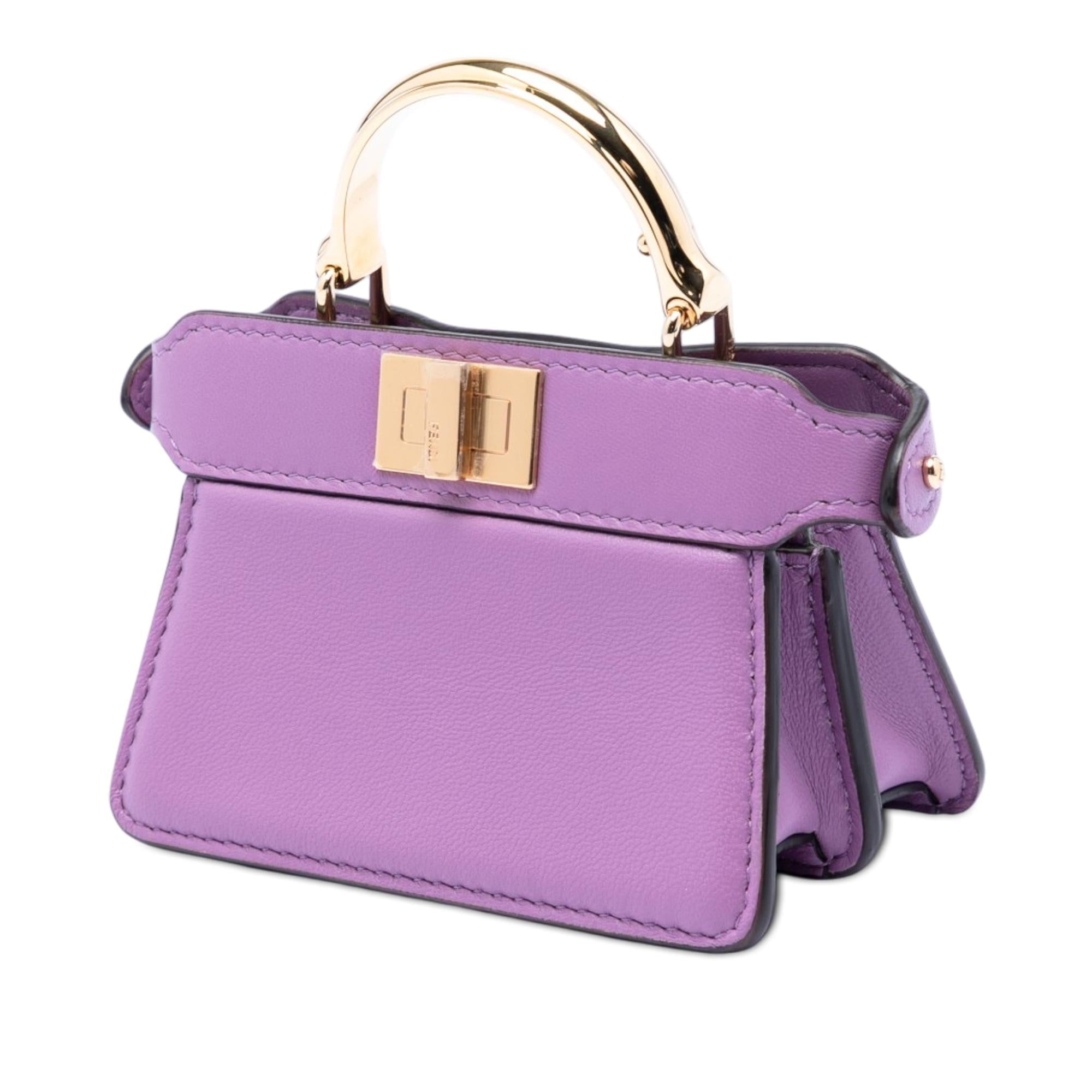 Fendi Nano Calfskin Peekaboo ISeeU Maxi Handle Satchel