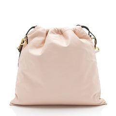 Fendi Nappa Leather Drawstring Medium Shoulder Bag