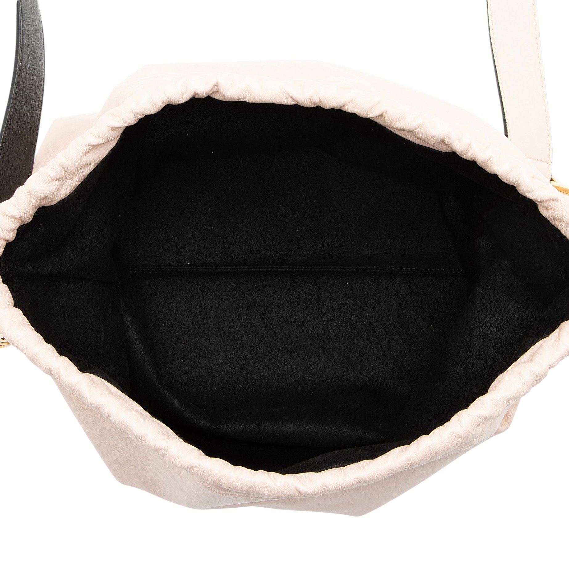 Fendi Nappa Leather Drawstring Medium Shoulder Bag