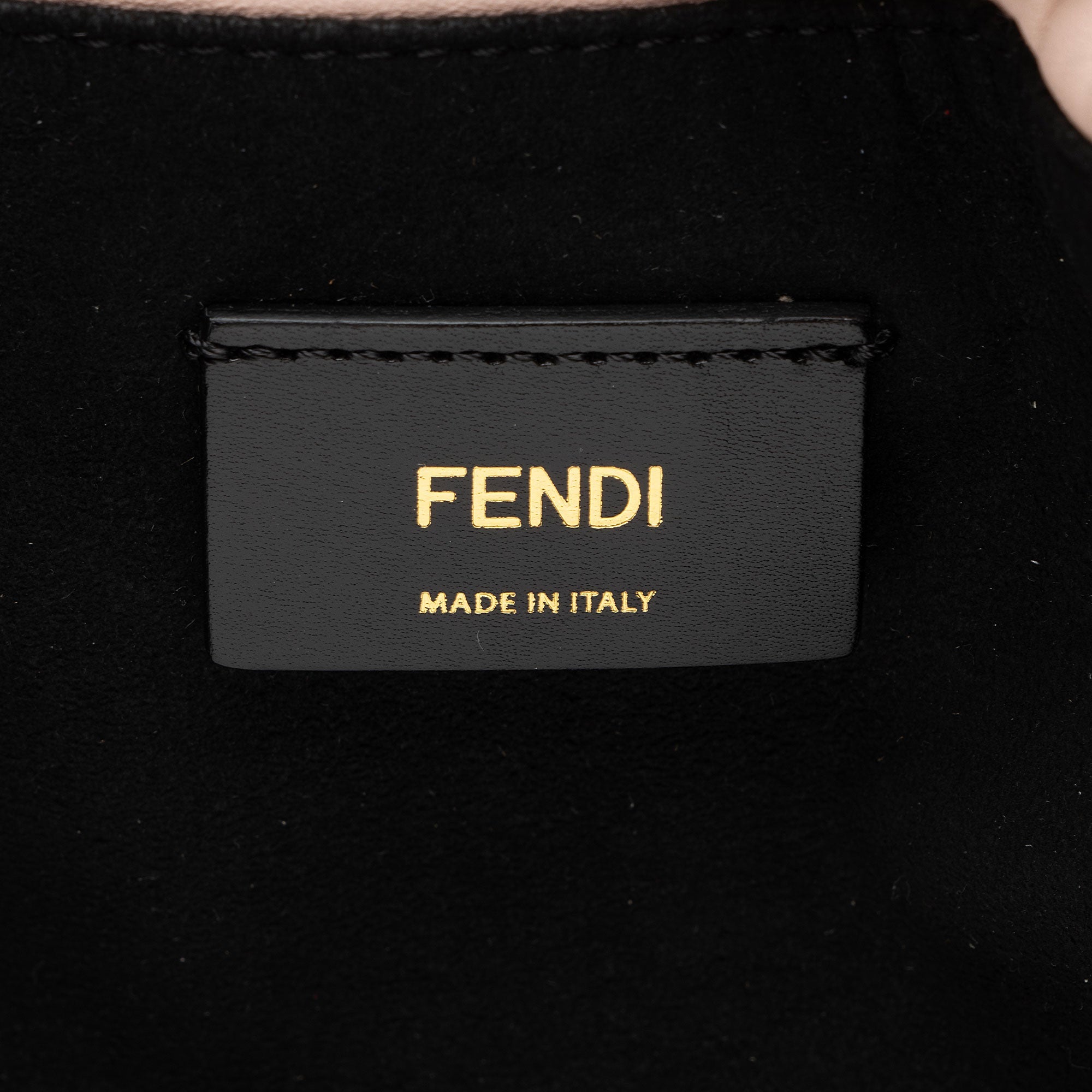 Fendi Nappa Leather Drawstring Medium Shoulder Bag