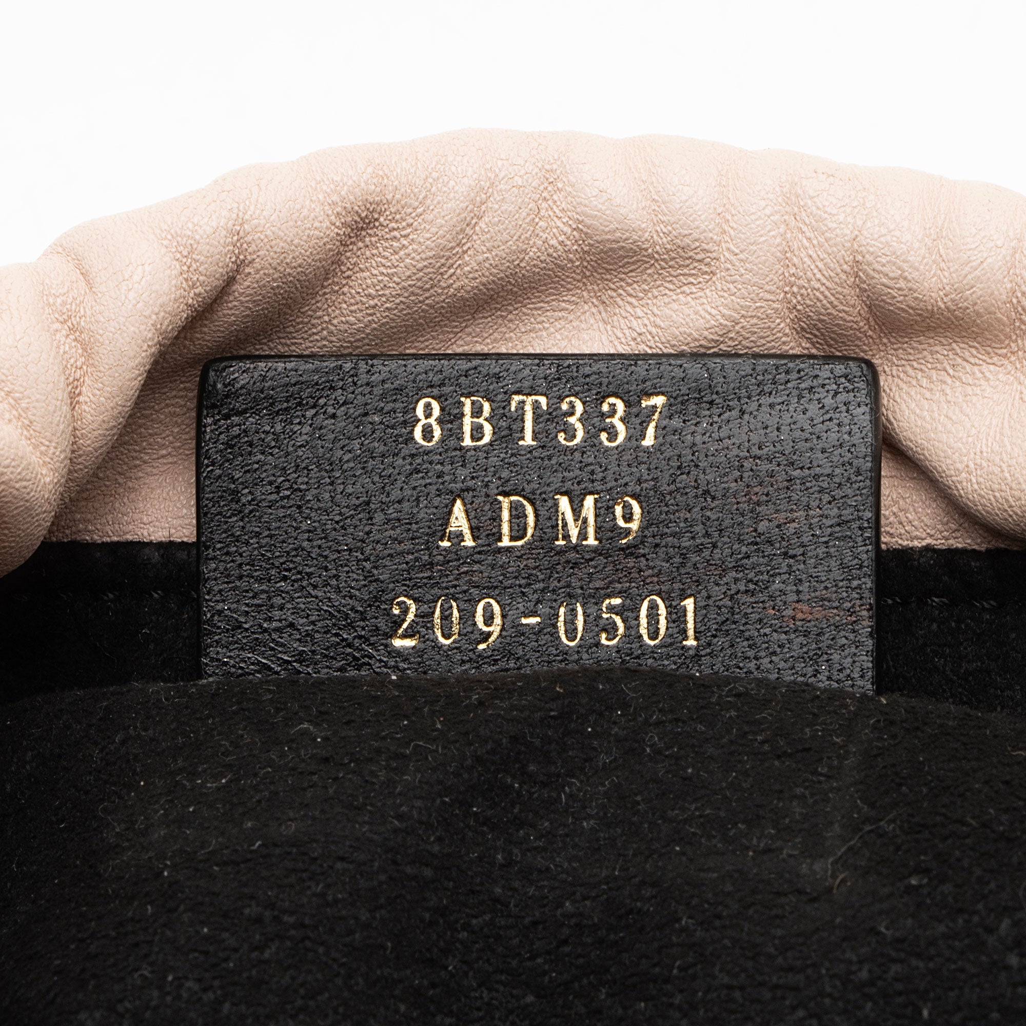 Fendi Nappa Leather Logo Drawstring Shoulder Bag