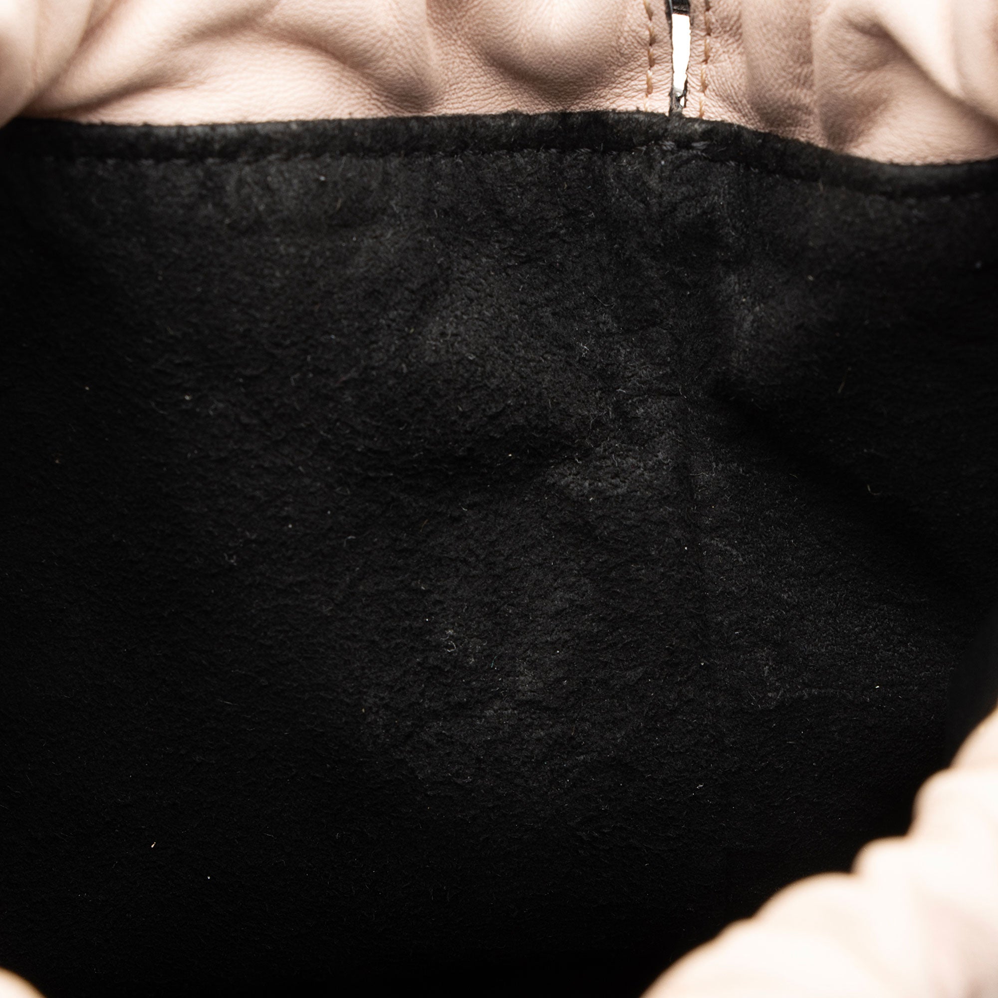 Fendi Nappa Leather Logo Drawstring Shoulder Bag