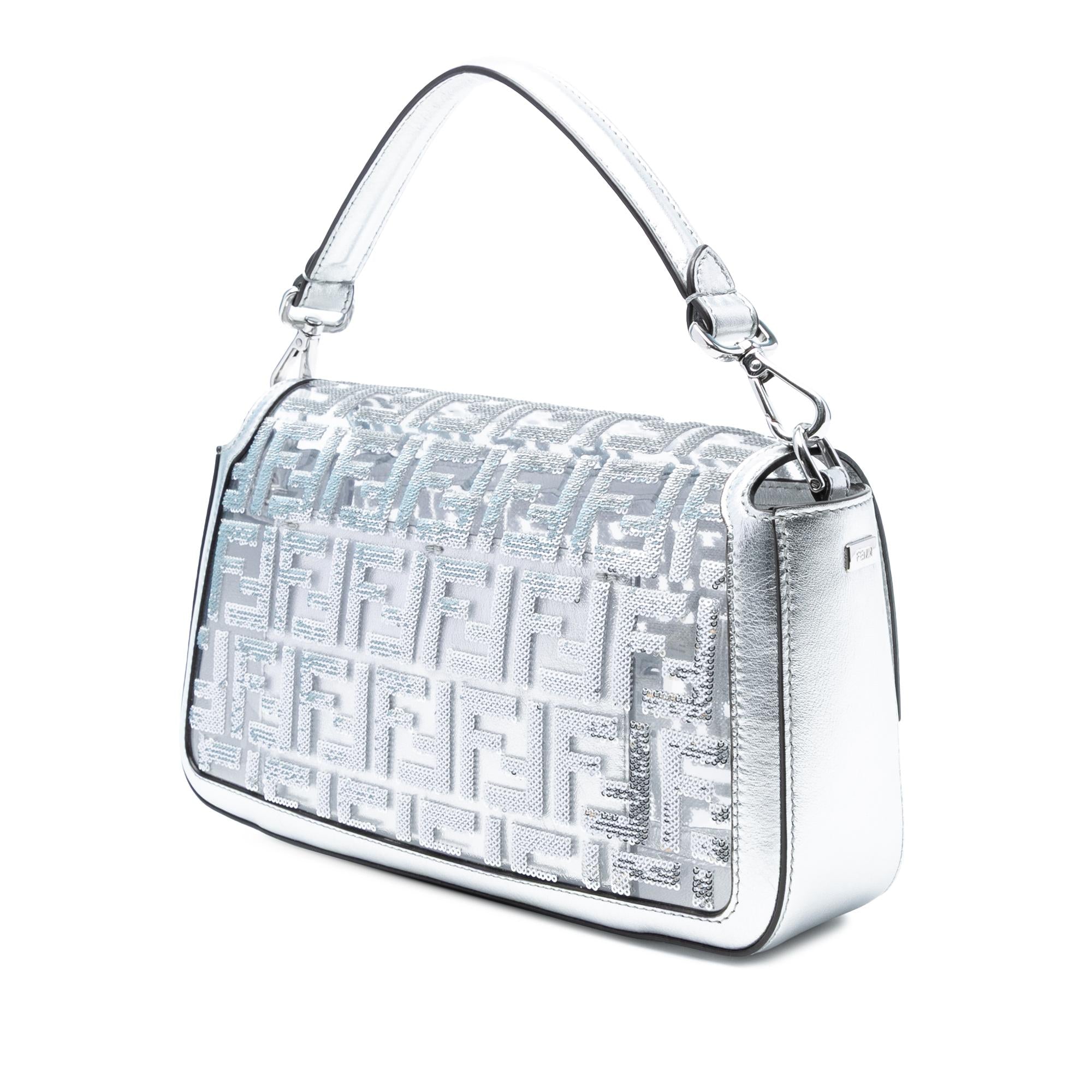 Fendi Nicki Minaj Medium Sequined PVC FF 1974 Baguette Satchel