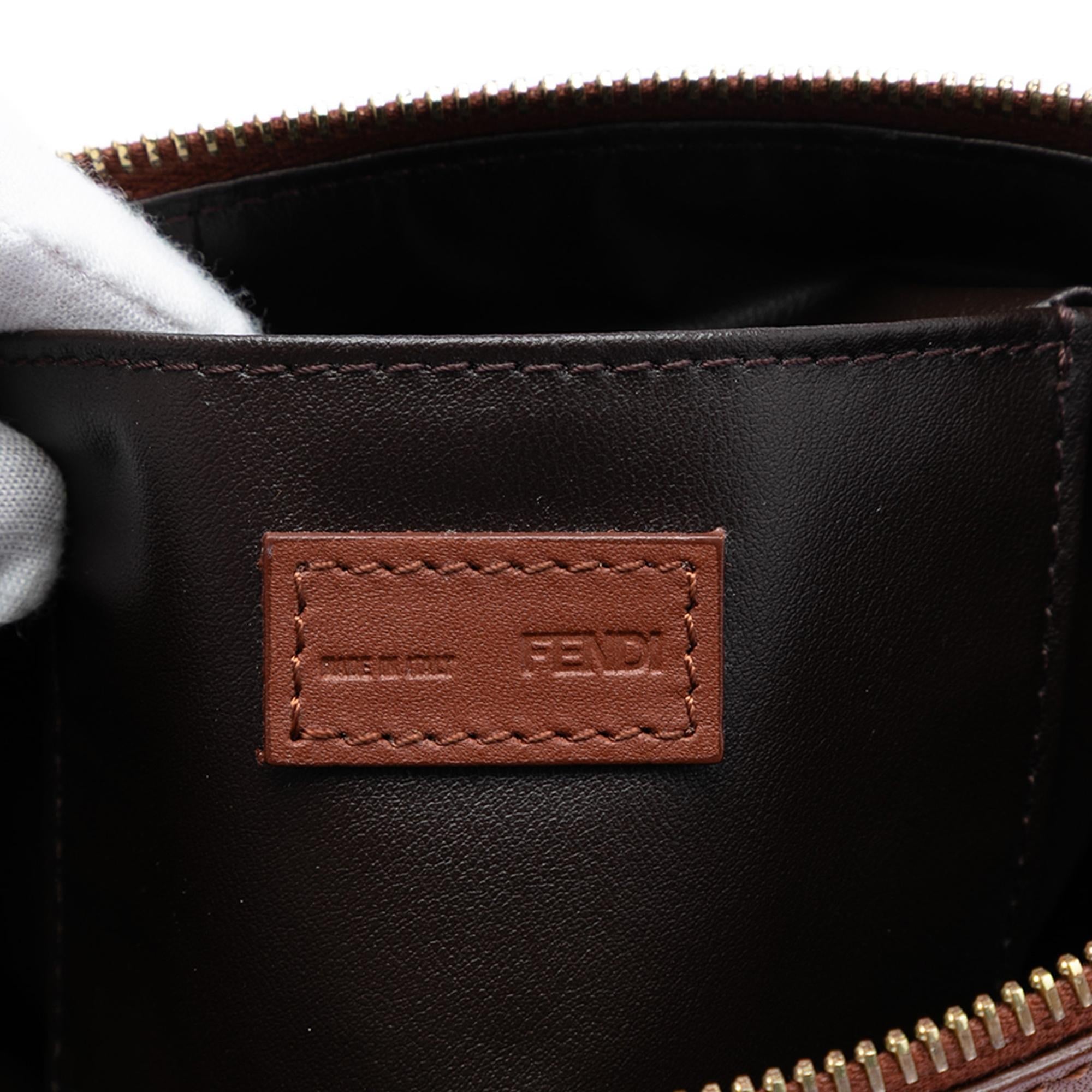 Fendi Pequin Canvas Clutch