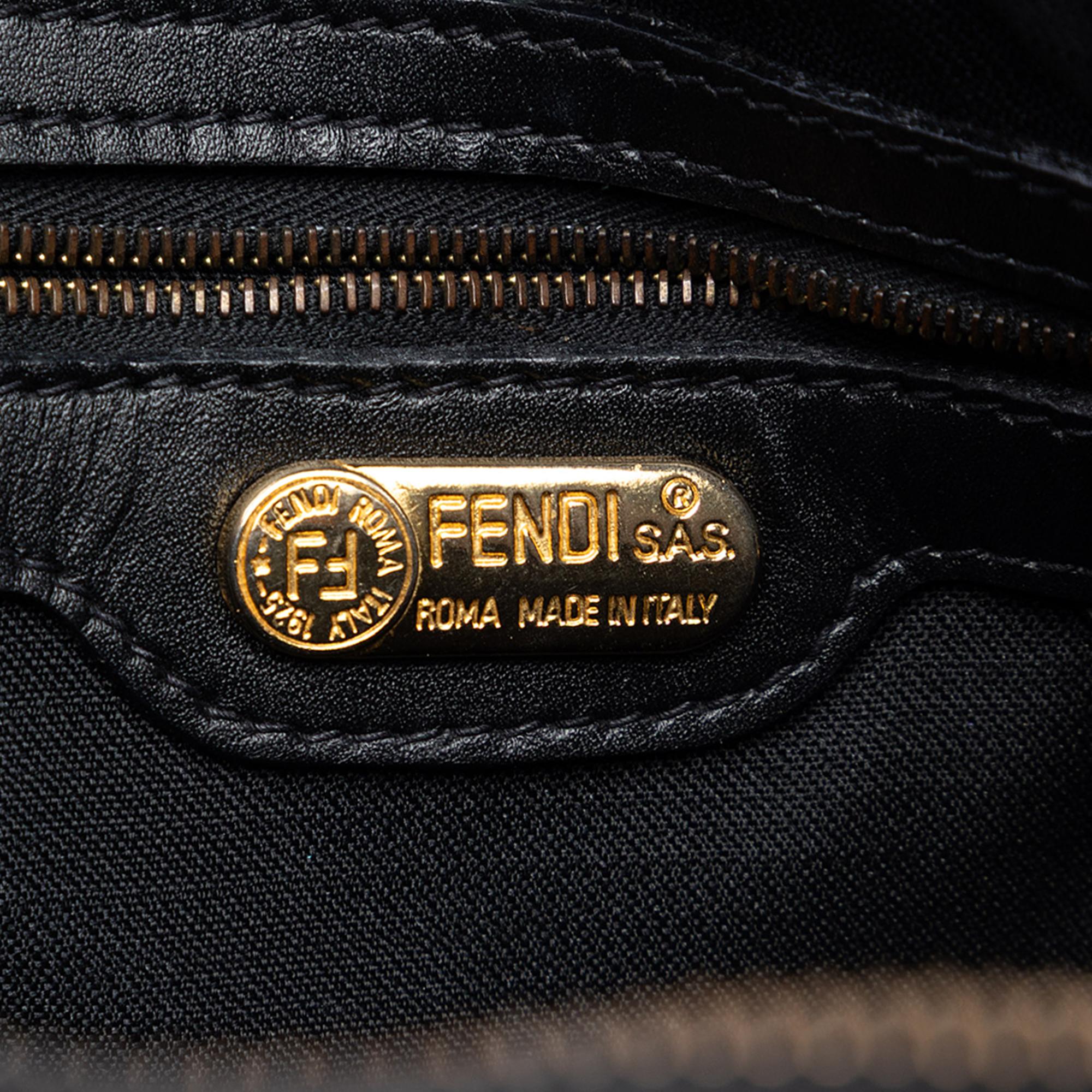 Fendi Pequin Coated Canvas Dome Satchel
