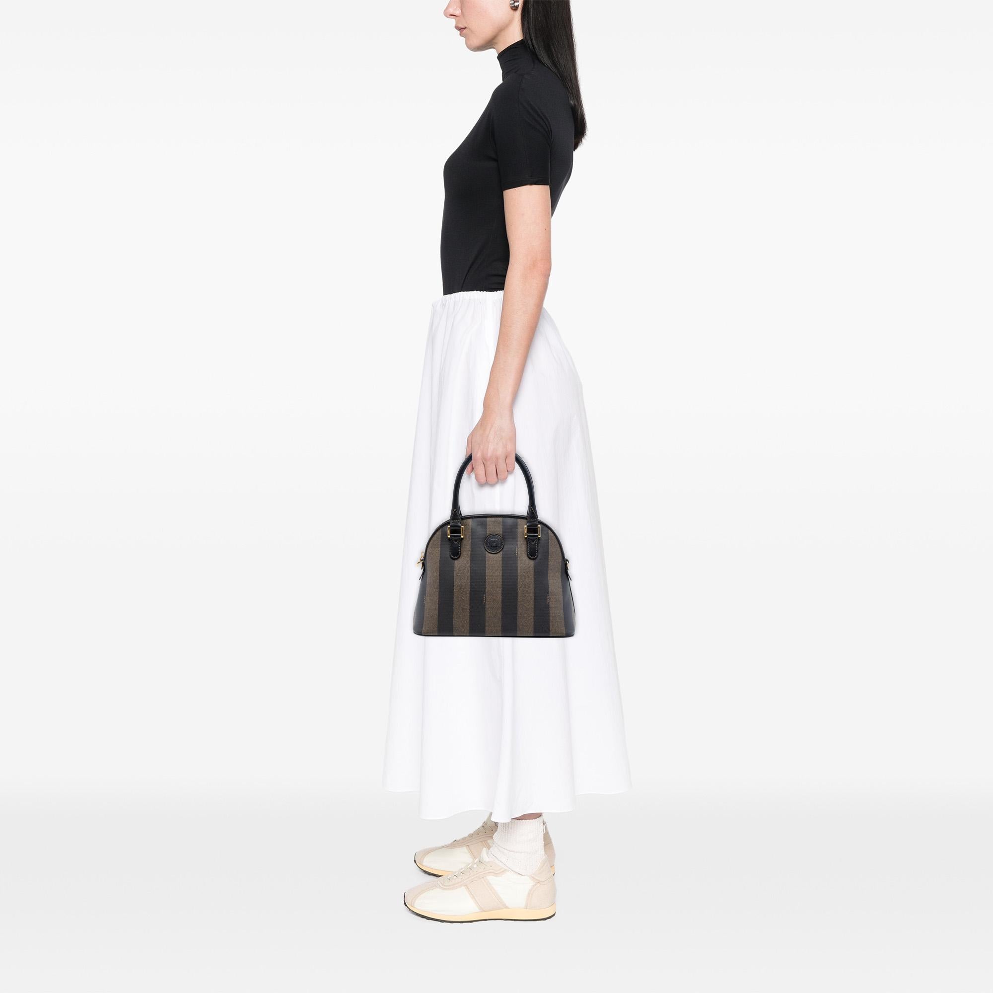 Fendi Pequin Coated Canvas Dome Satchel
