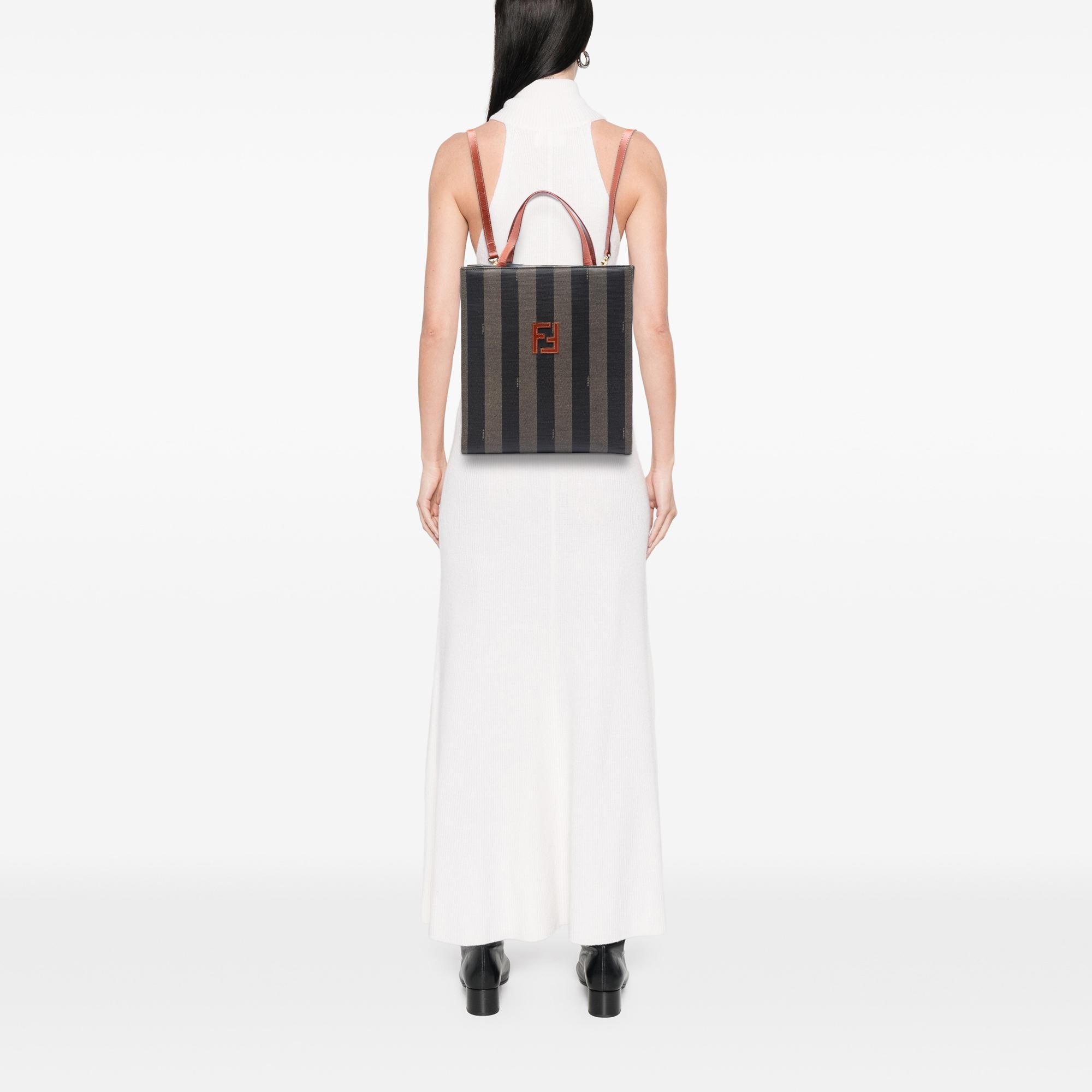 Fendi Pequin Coated Canvas FF Convertible Backpack