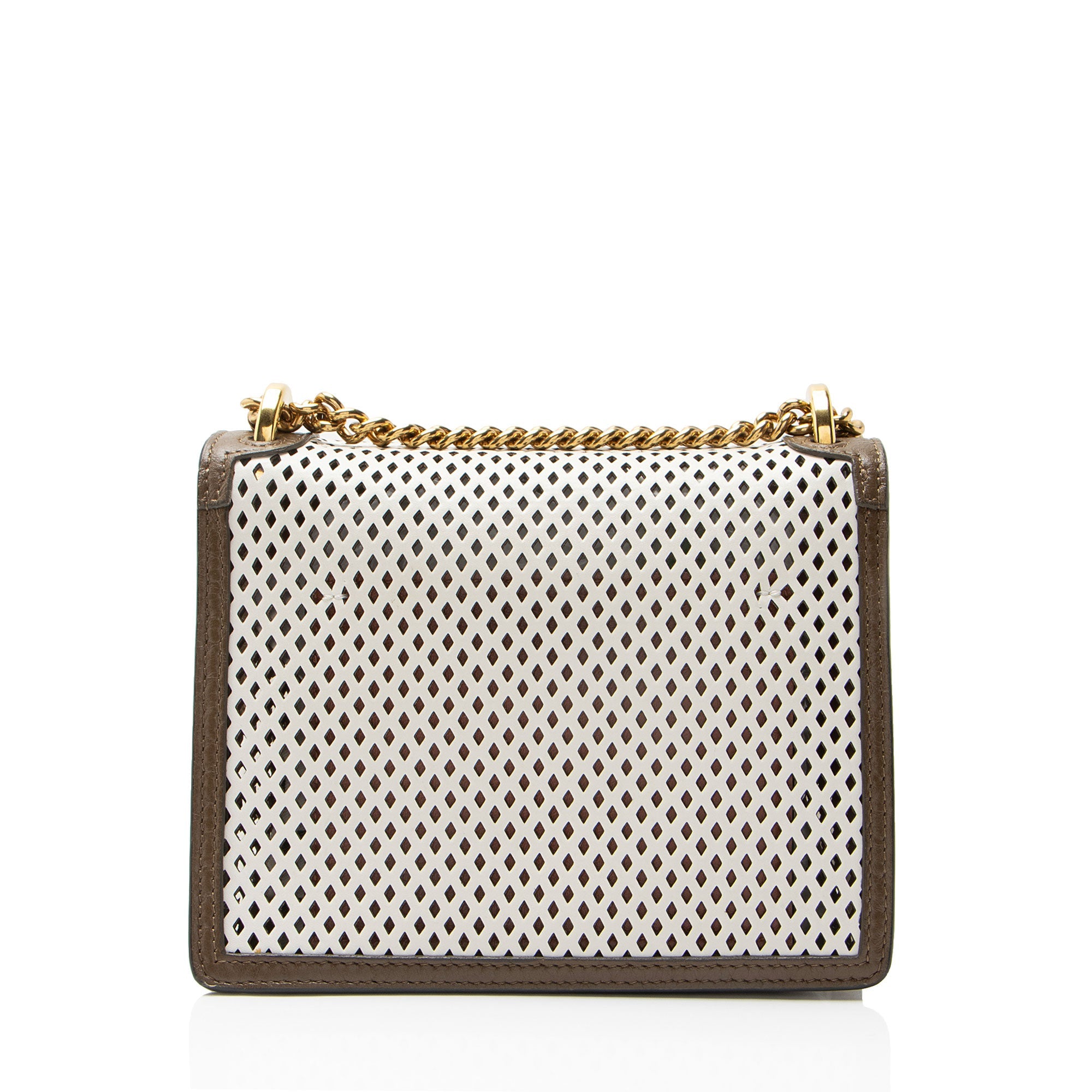 Fendi Perforated Leather Kan U Small Shoulder Bag