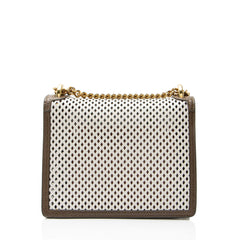 Fendi Perforated Leather Kan U Small Shoulder Bag
