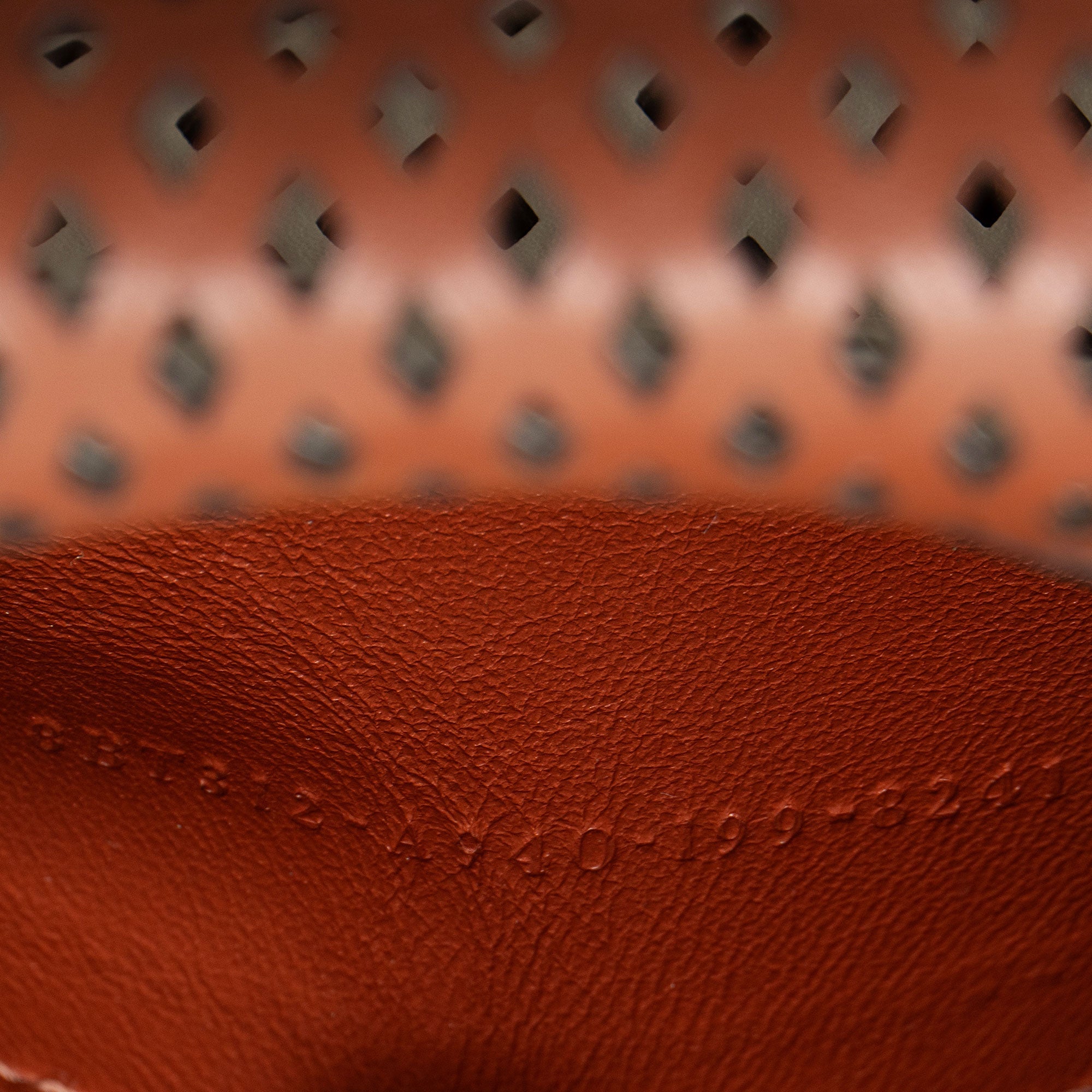 Fendi Perforated Leather Kan U Small Shoulder Bag
