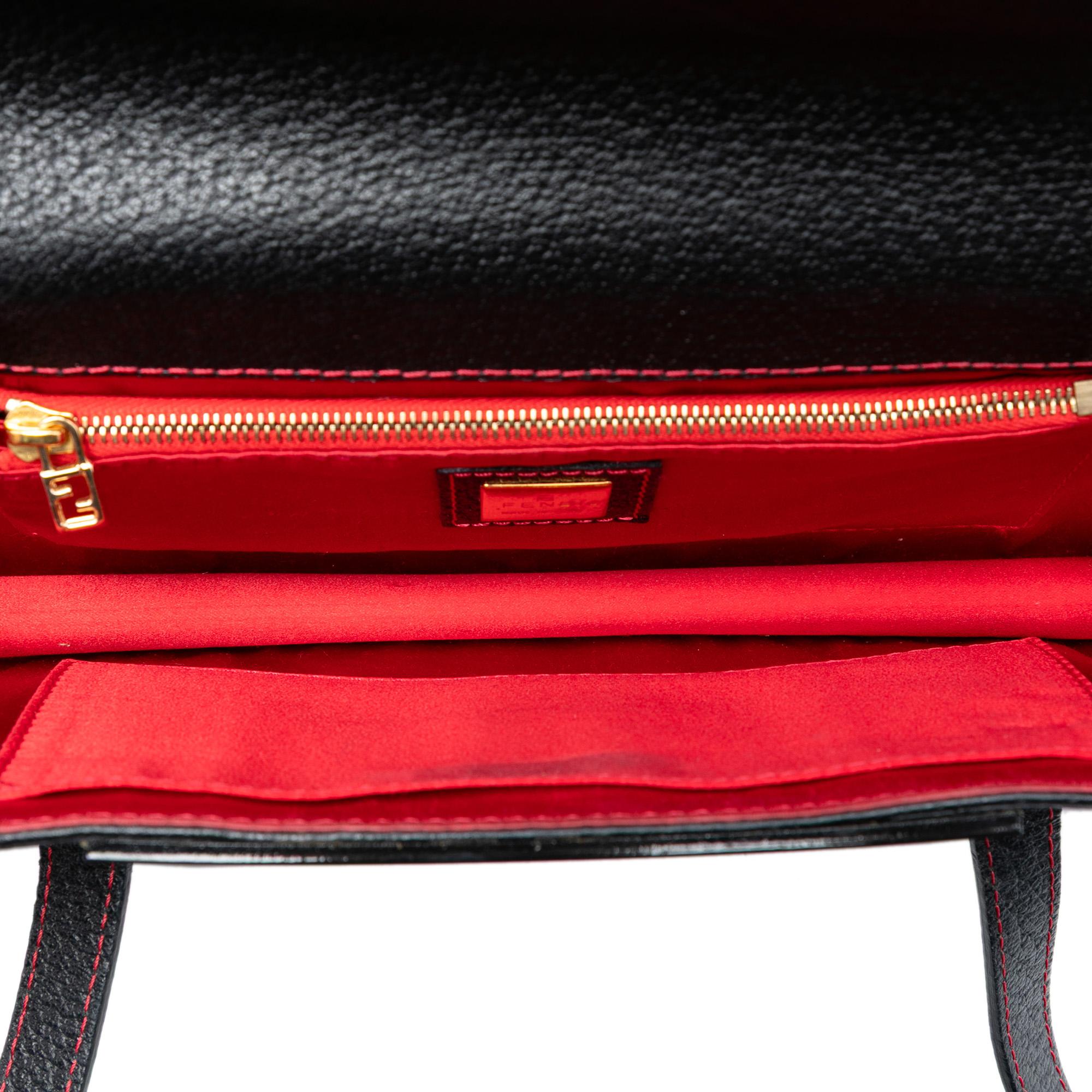 Fendi Pigskin Plexiglass Geometric Shoulder Bag